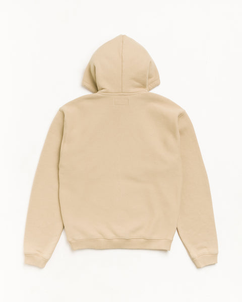 Stüssy Sport Zip Hoodie, unisex long-sleeve fleece in Tan