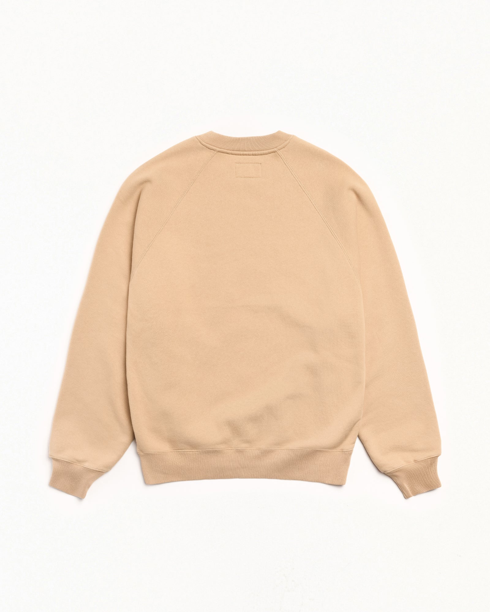 Fleece Raglan Crew Mens Long Sleeve In Khaki