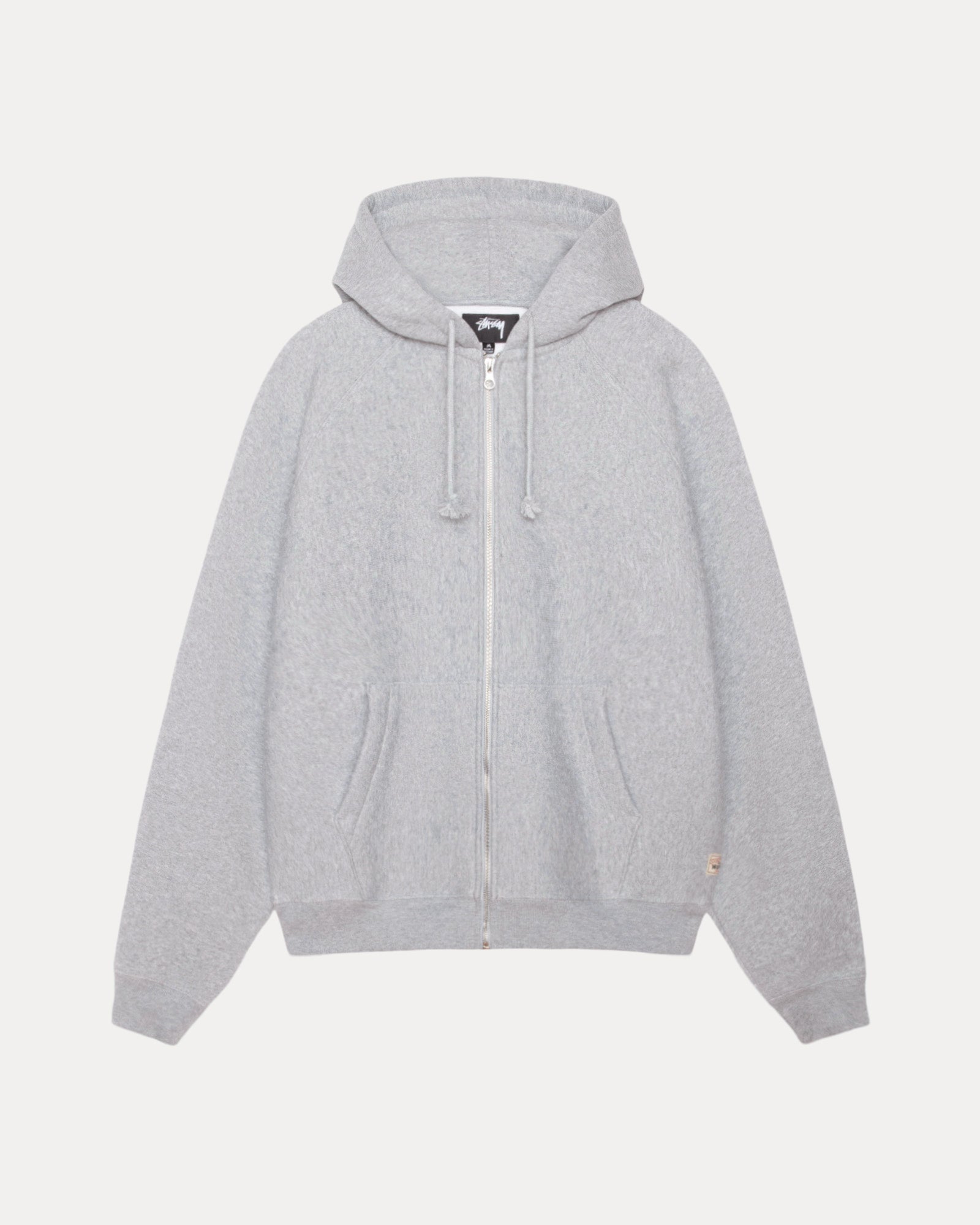 Raglan Zip Hoodie in grey heather – Stüssy