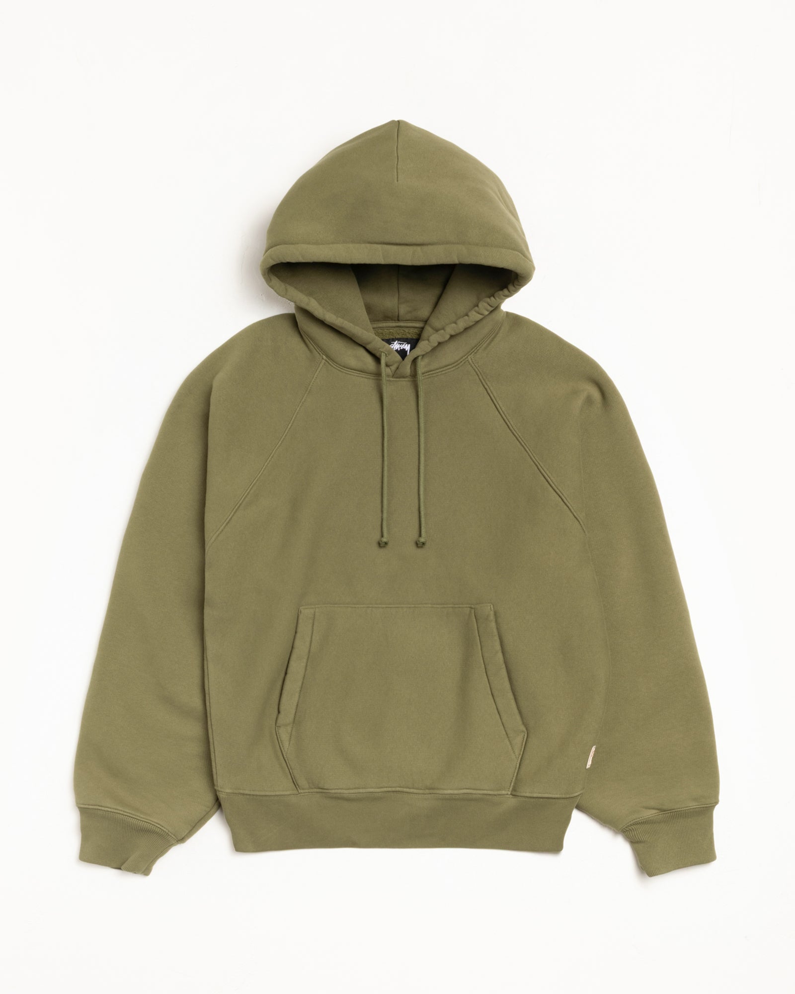 Fleece Raglan Hood Mens Long Sleeve In Olive