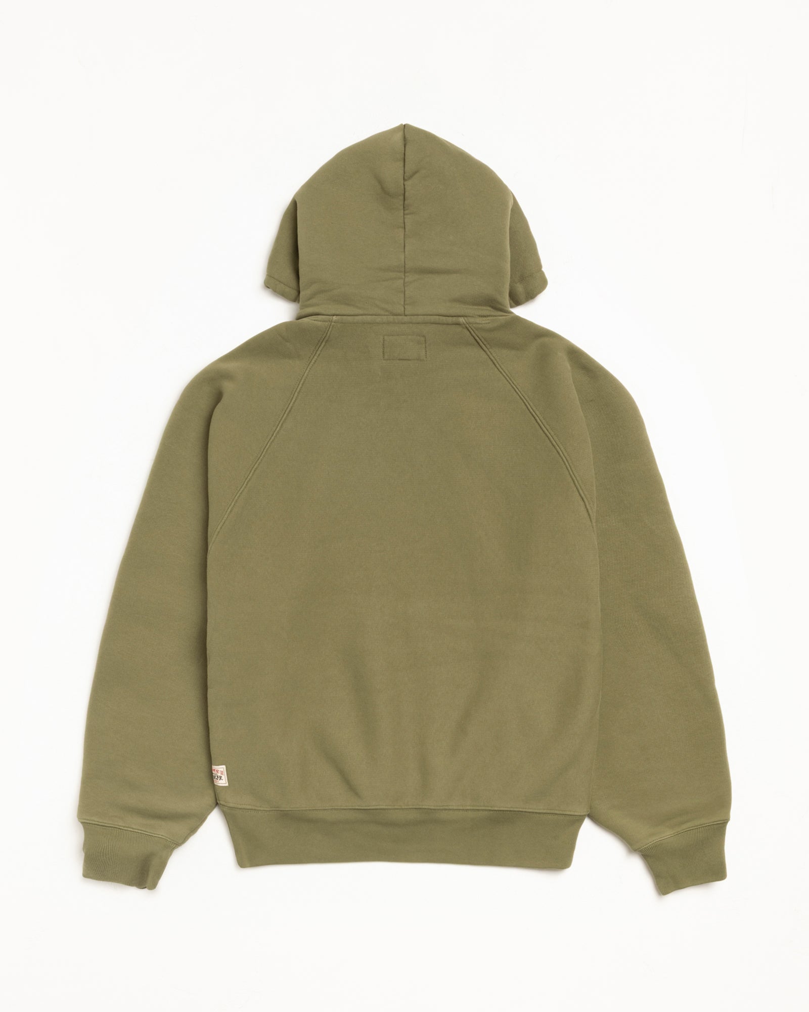 Fleece Raglan Hood Mens Long Sleeve In Olive
