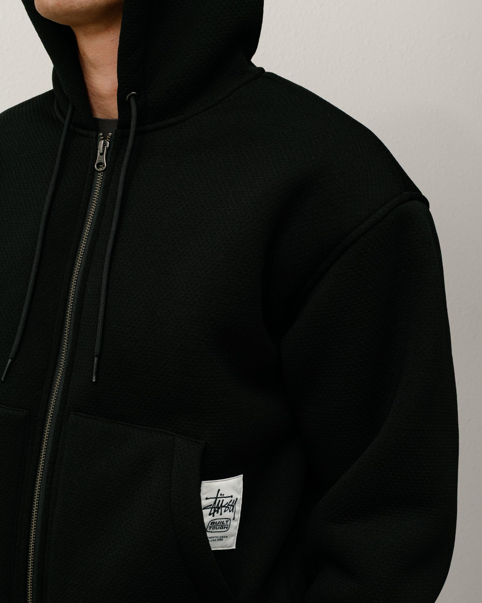 Bonded Sherpa Hoodie – Black | Sweats | Stüssy