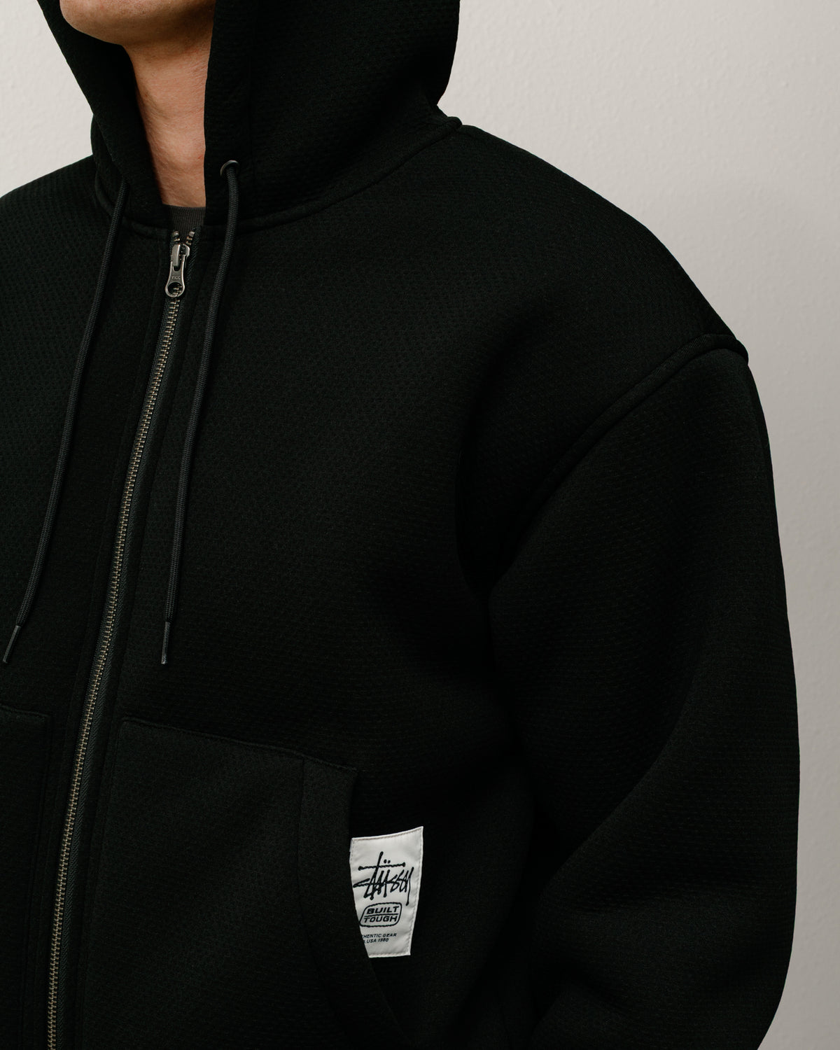 Bonded Sherpa Hoodie – Black | Sweats | Stüssy