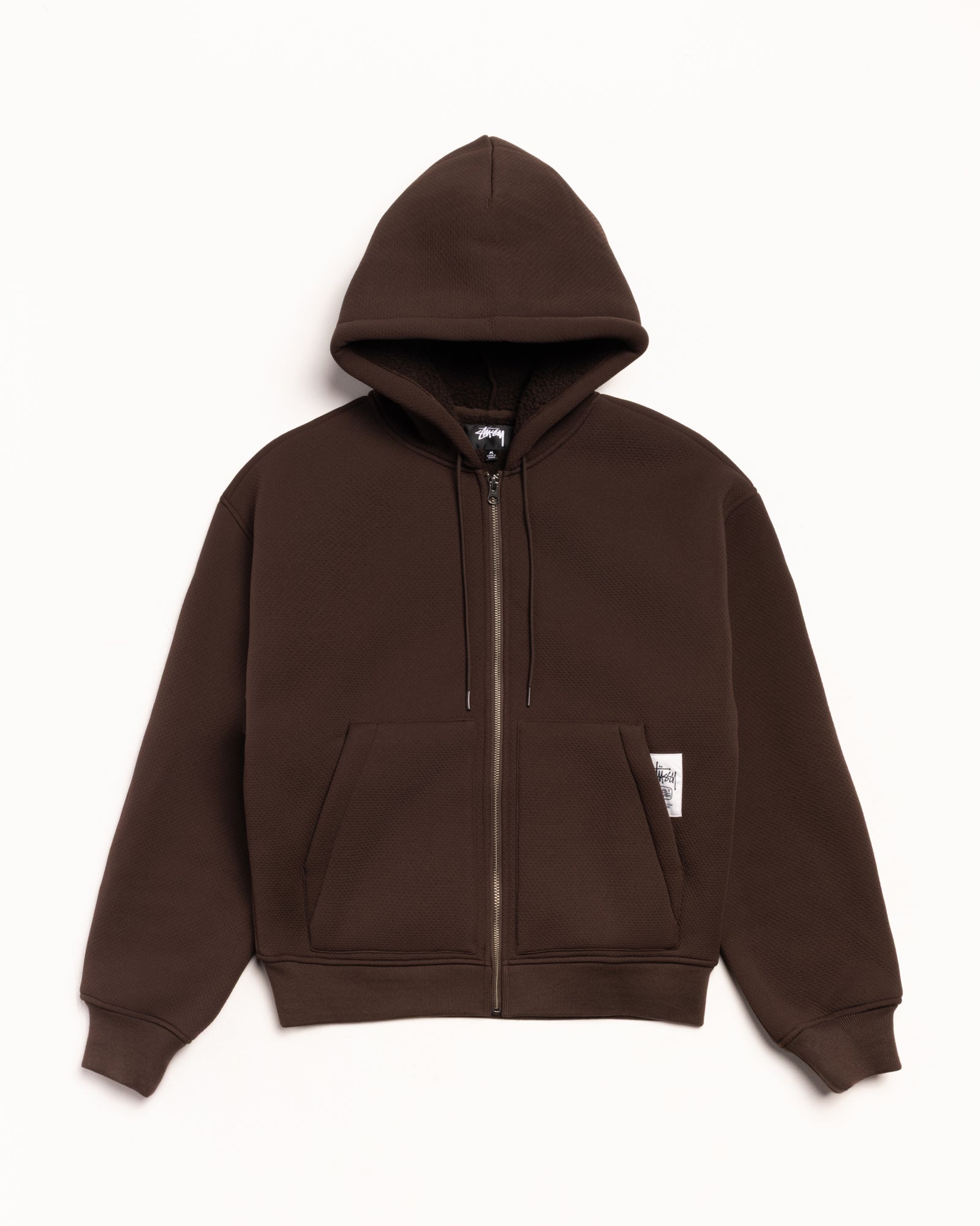 Bonded Sherpa Lined Hood Mens Long Sleeve In Brown