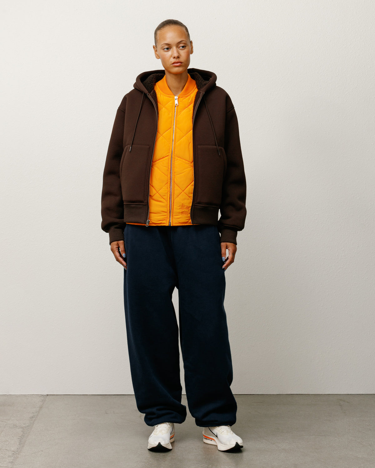 Bonded Sherpa Hoodie – Brown | Sweats | Stüssy