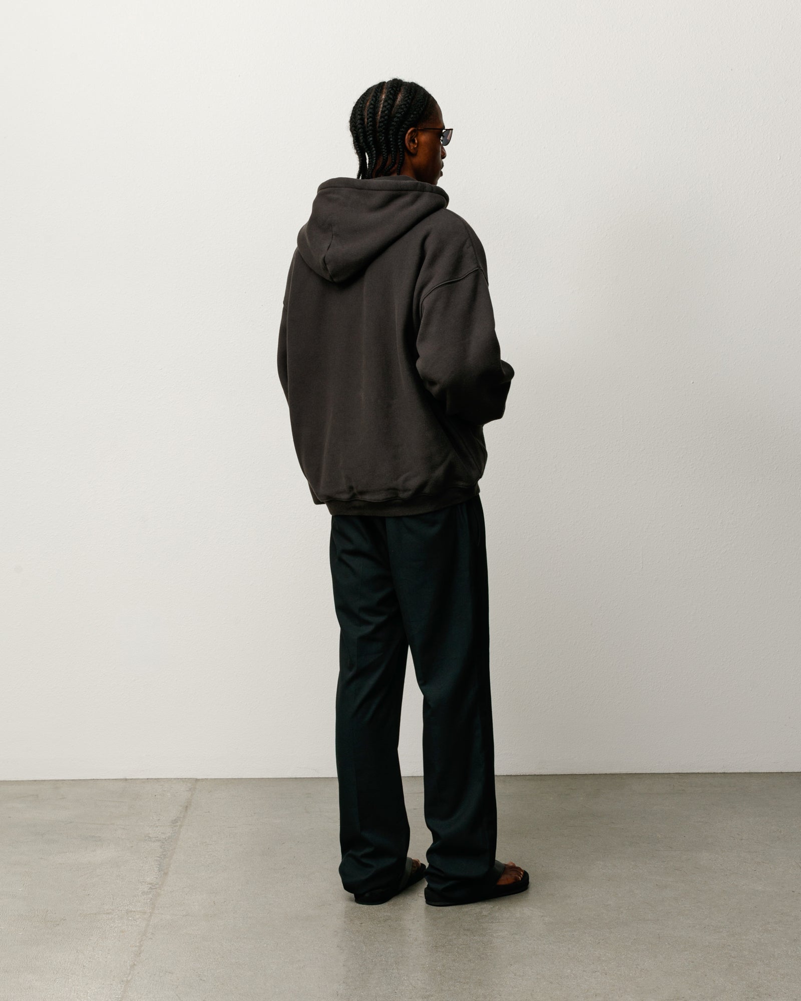Varsity Zip Hoodie - Washed Black | Zip-up Fleece | Stüssy