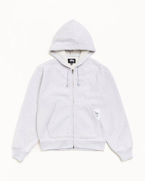 Brass Zip Knit Hood Mens Long Sleeve In Ash Heather