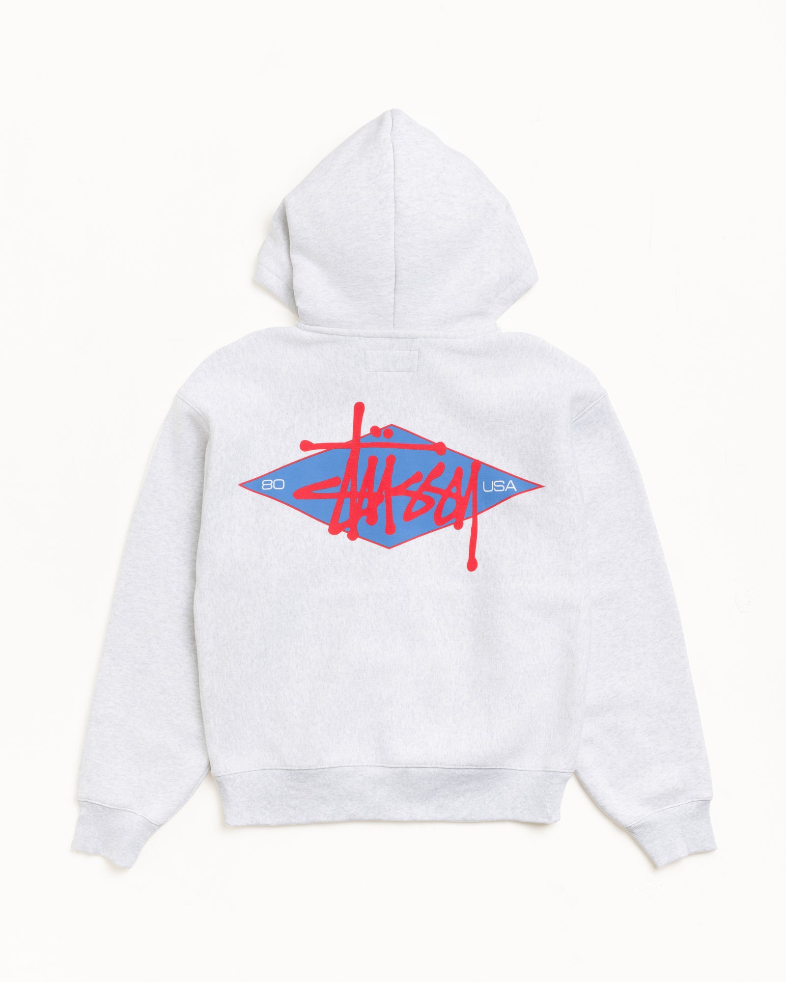 Basic Diamond Zip Hoodie – Ash Heather | Sweats | Stüssy