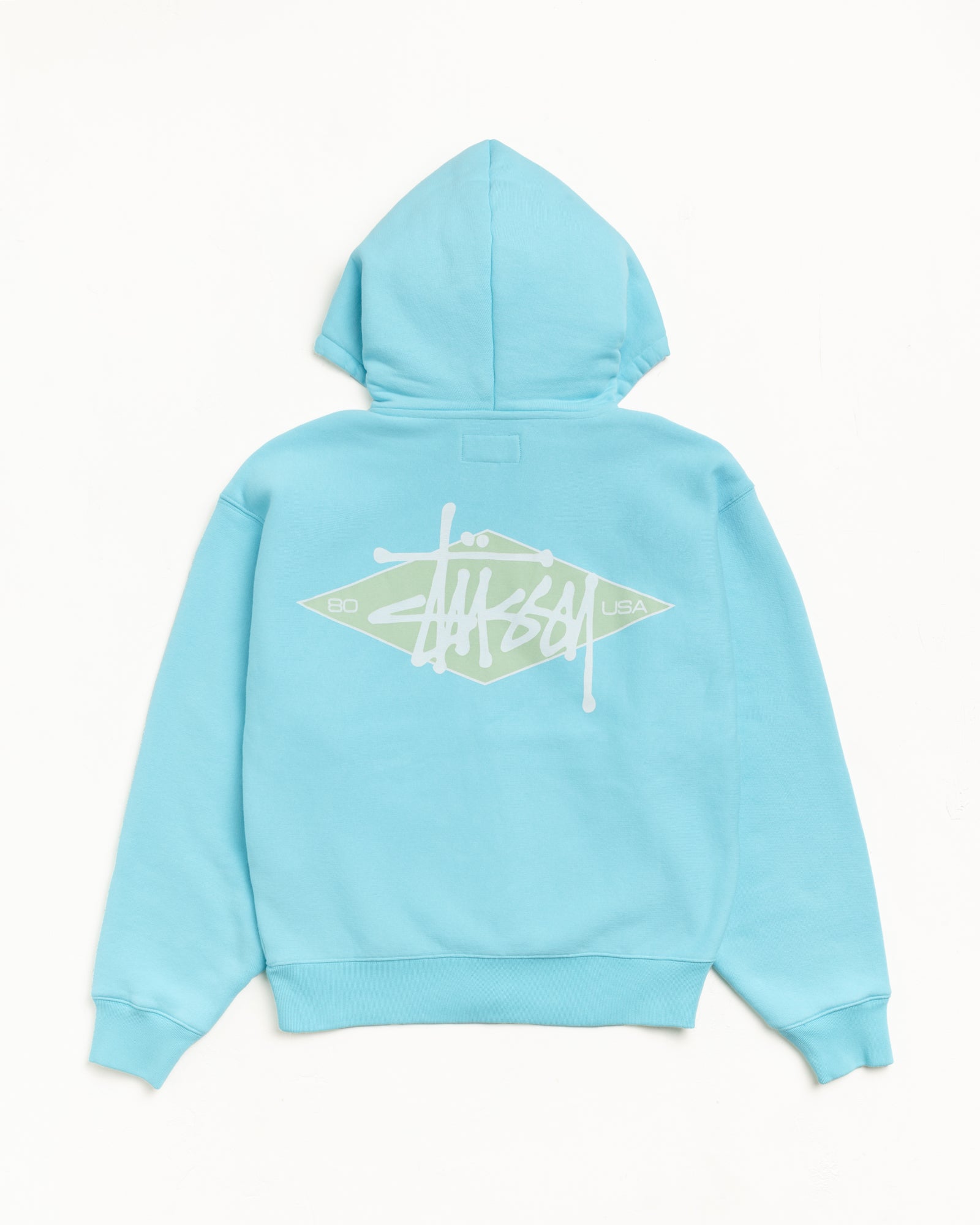 Basic Diamond Zip Hoodie – Teal | Sweats | Stüssy