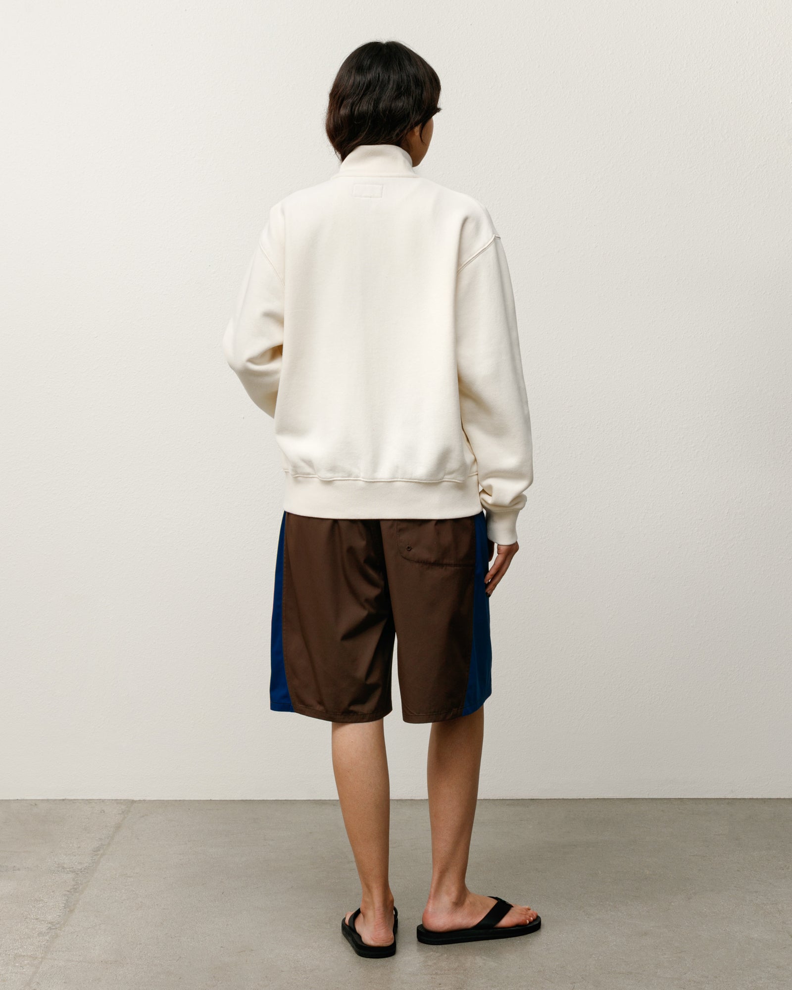 Fleece Track Jacket Mens Long Sleeve In Cream