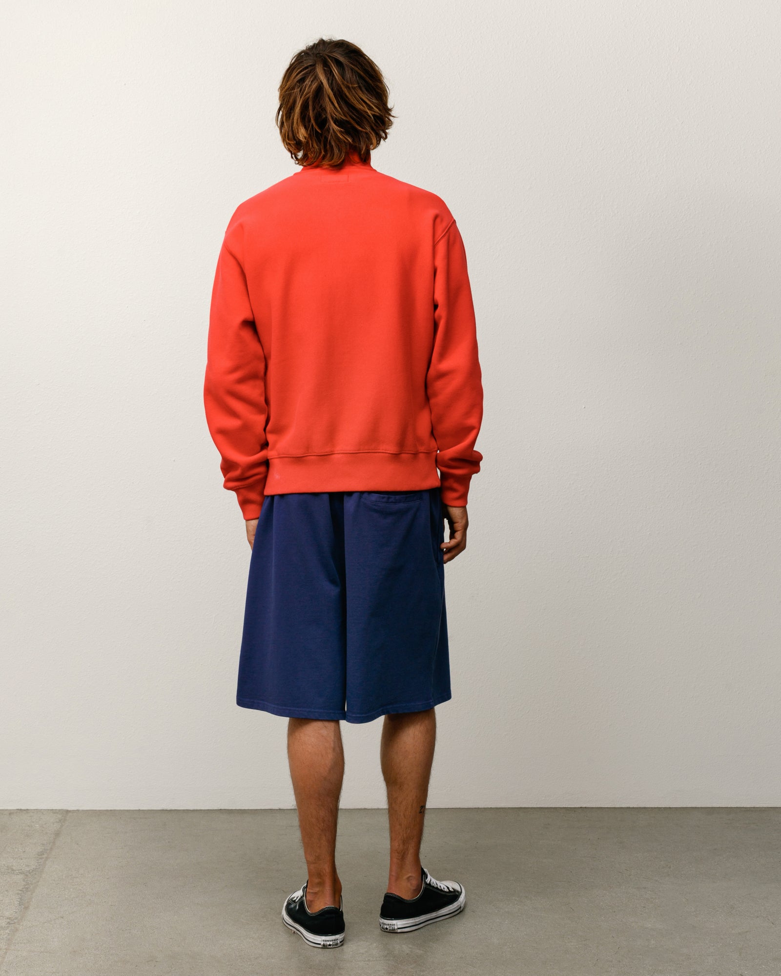 Fleece Track Jacket Mens Long Sleeve In Red