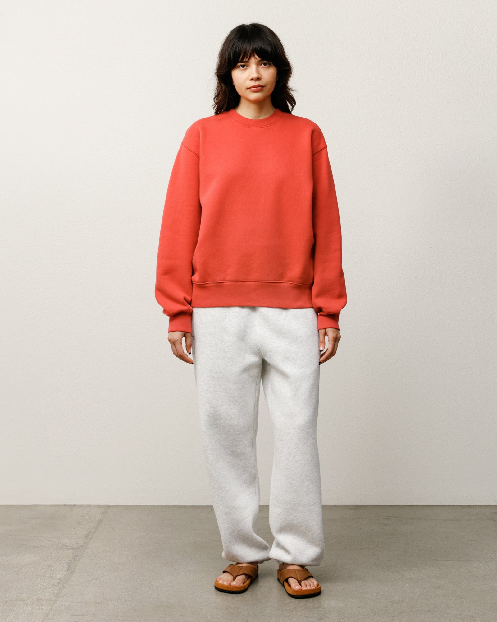 Sweats Crew Mens Long Sleeve In Red