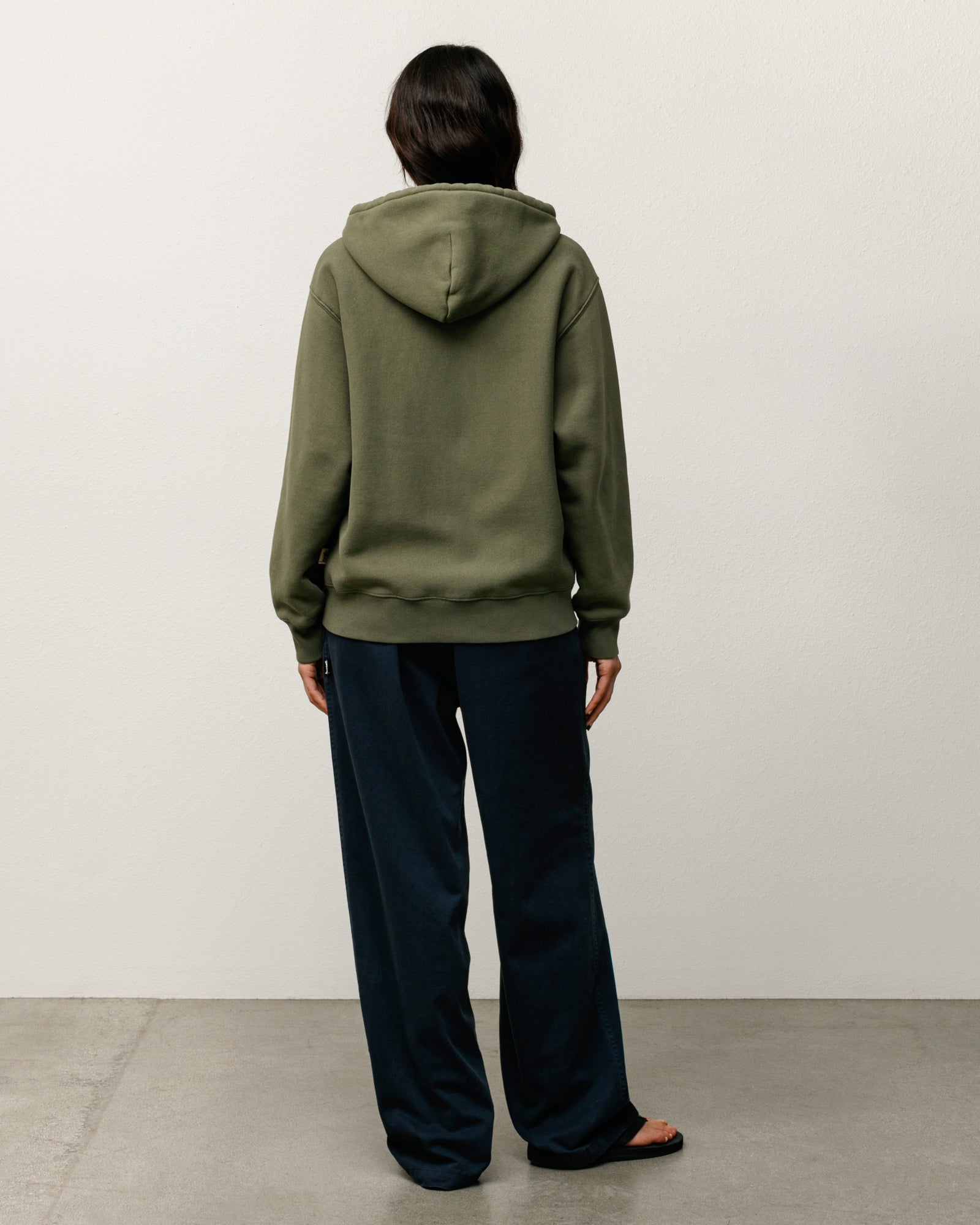 Sweats Zip Hoodie Mens Long Sleeve In Green