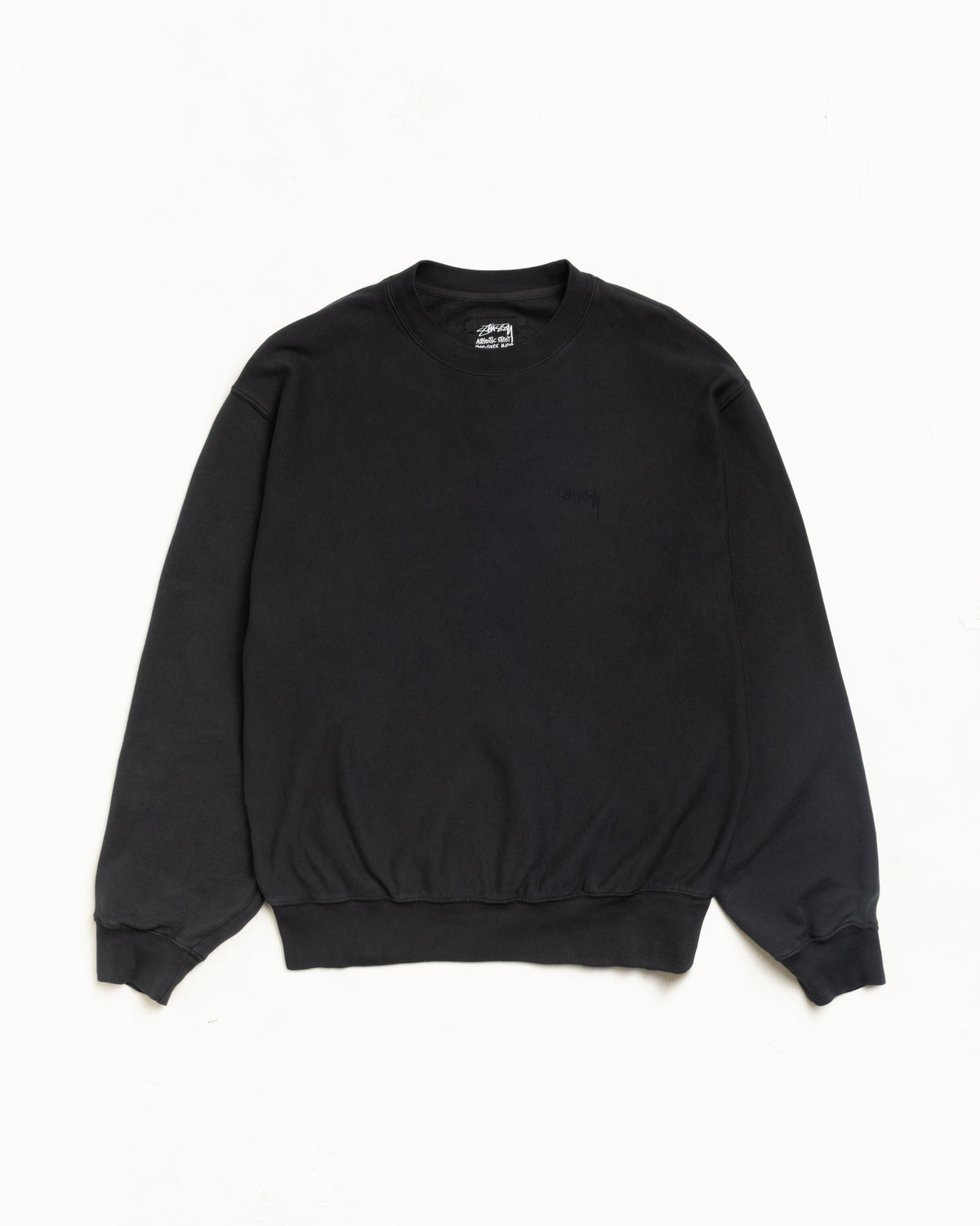 Lightweight Terry Crew – Black | Crew Fleece | Stüssy