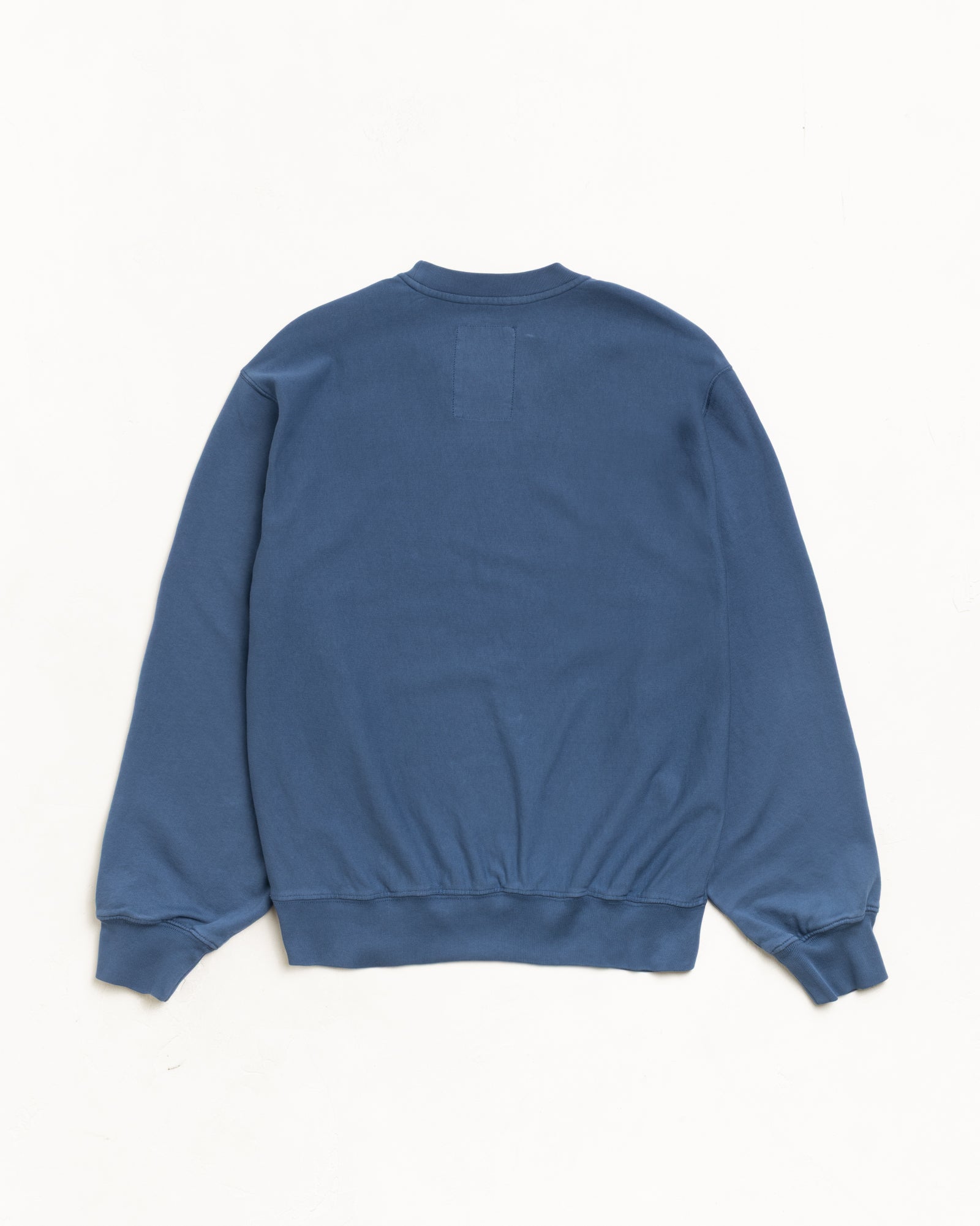 Lightweight Terry Crew Unisex Long Sleeve In Blue