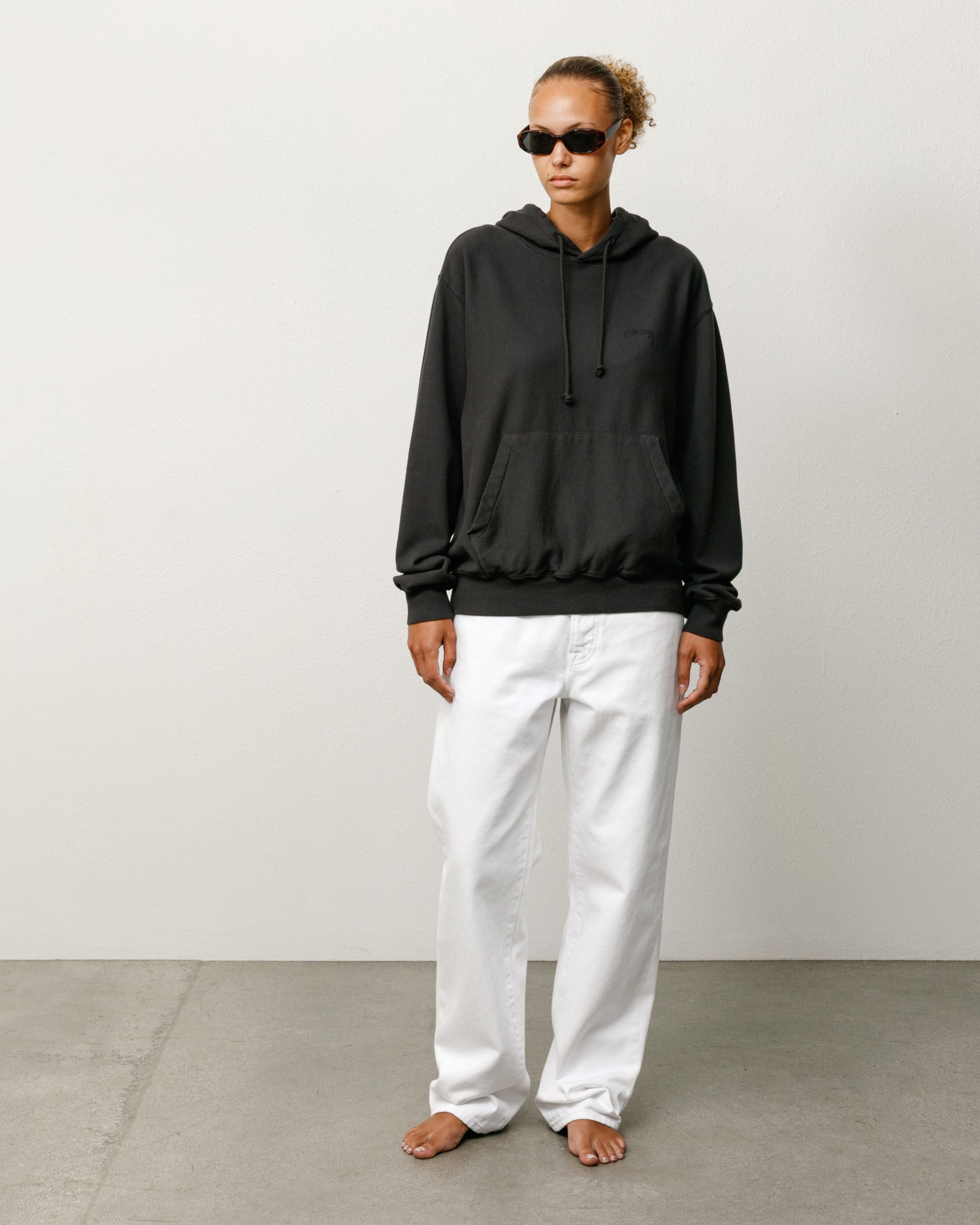 Lightweight Terry Hoodie – Black | Sweats | Stüssy