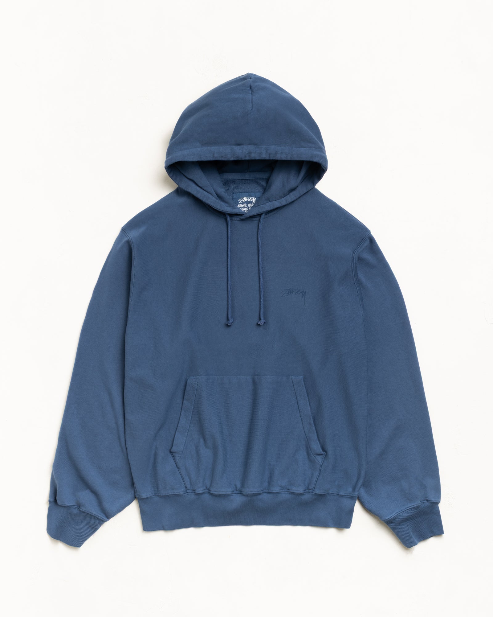 Lightweight Terry Hoodie Unisex Long Sleeve In Blue
