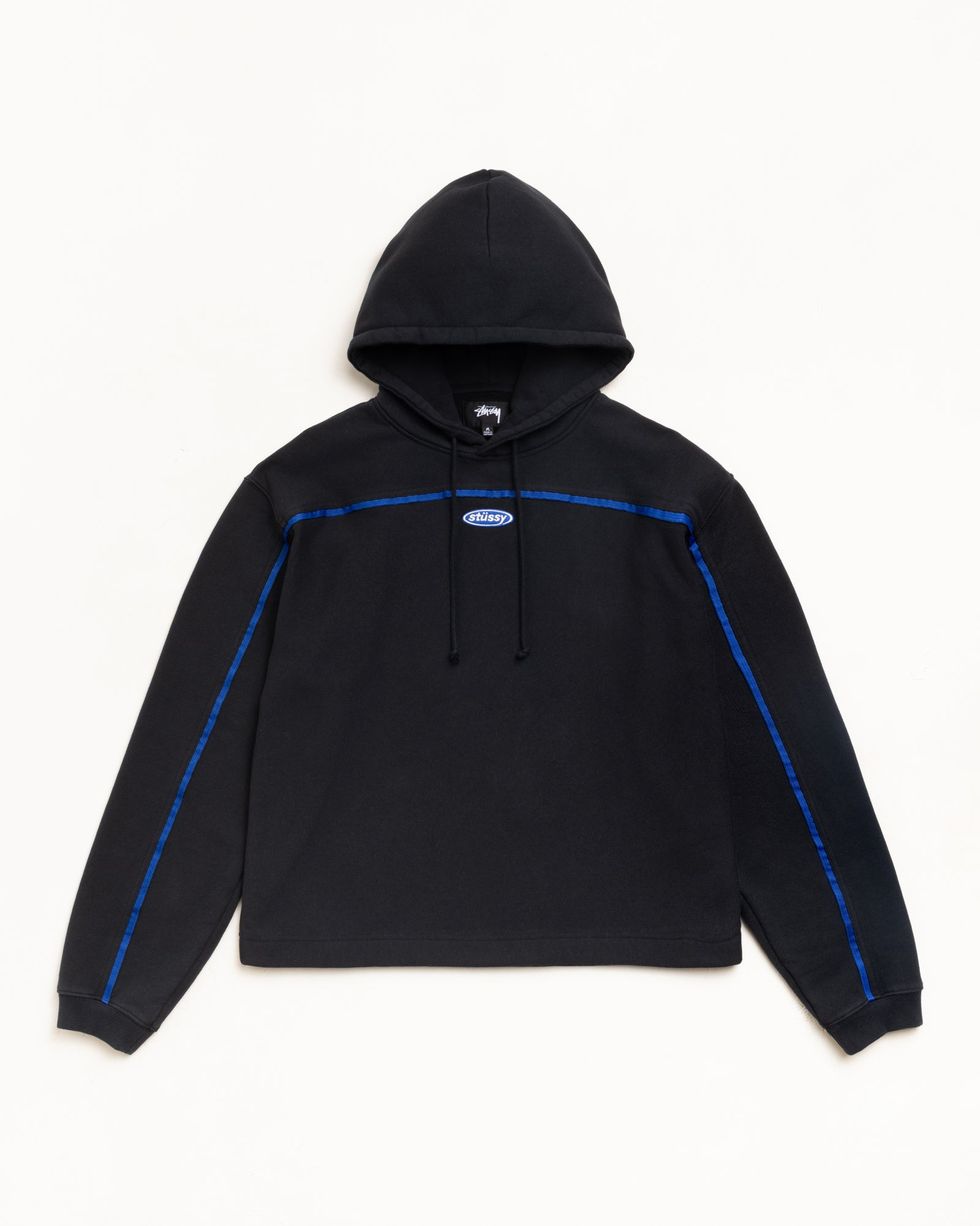 Oval Pullover Hoodie in Black