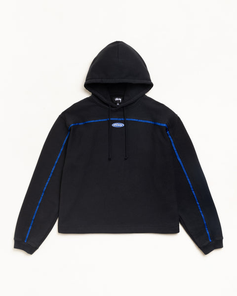 Oval Pullover Hoodie in Black