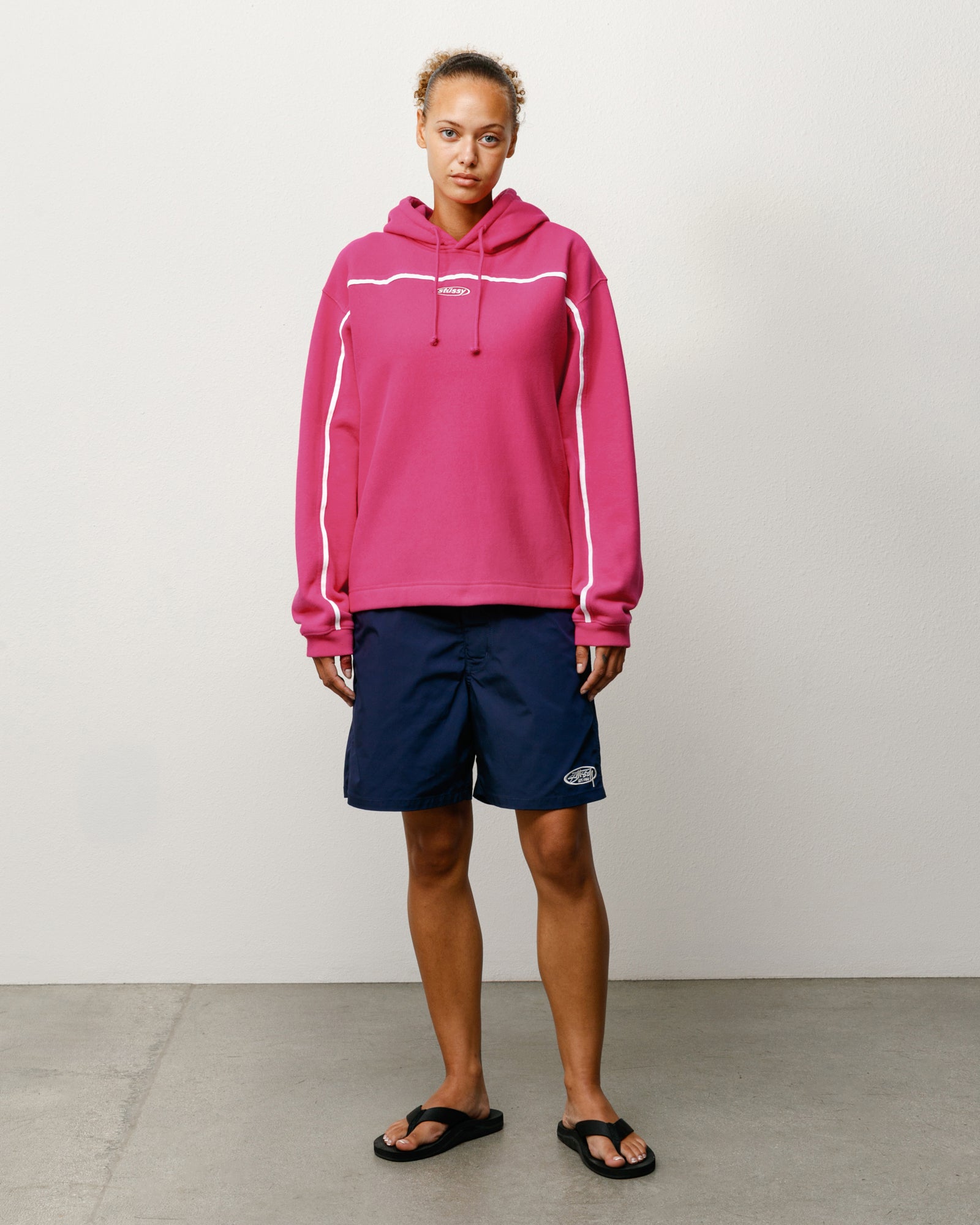 Oval Pullover Hoodie in Pink