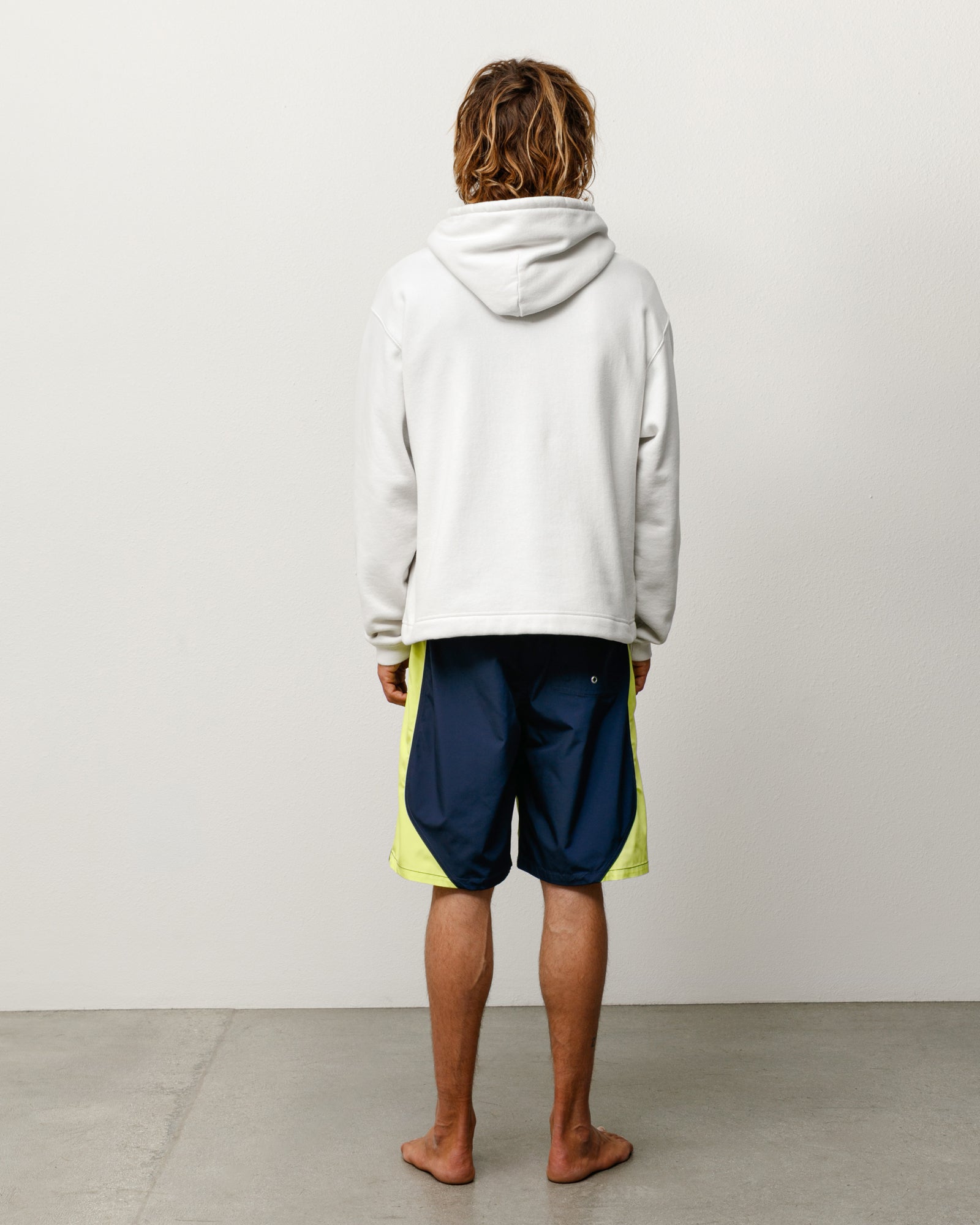 Oval Pullover Hood Hoodie in Stone, Unisex Long Sleeve Sweatshirt