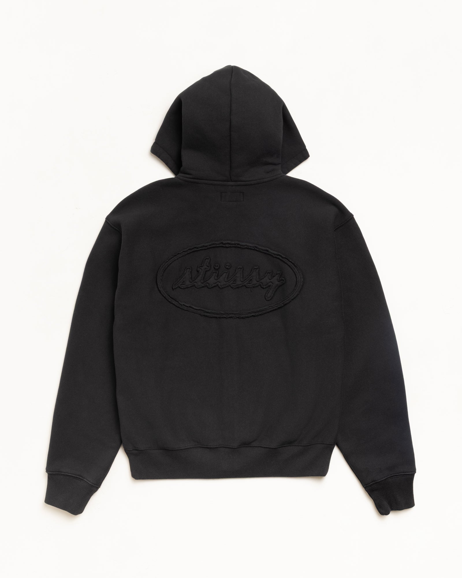 Cursive Applique Zip Hoodie – Black | Sweats | Stüssy