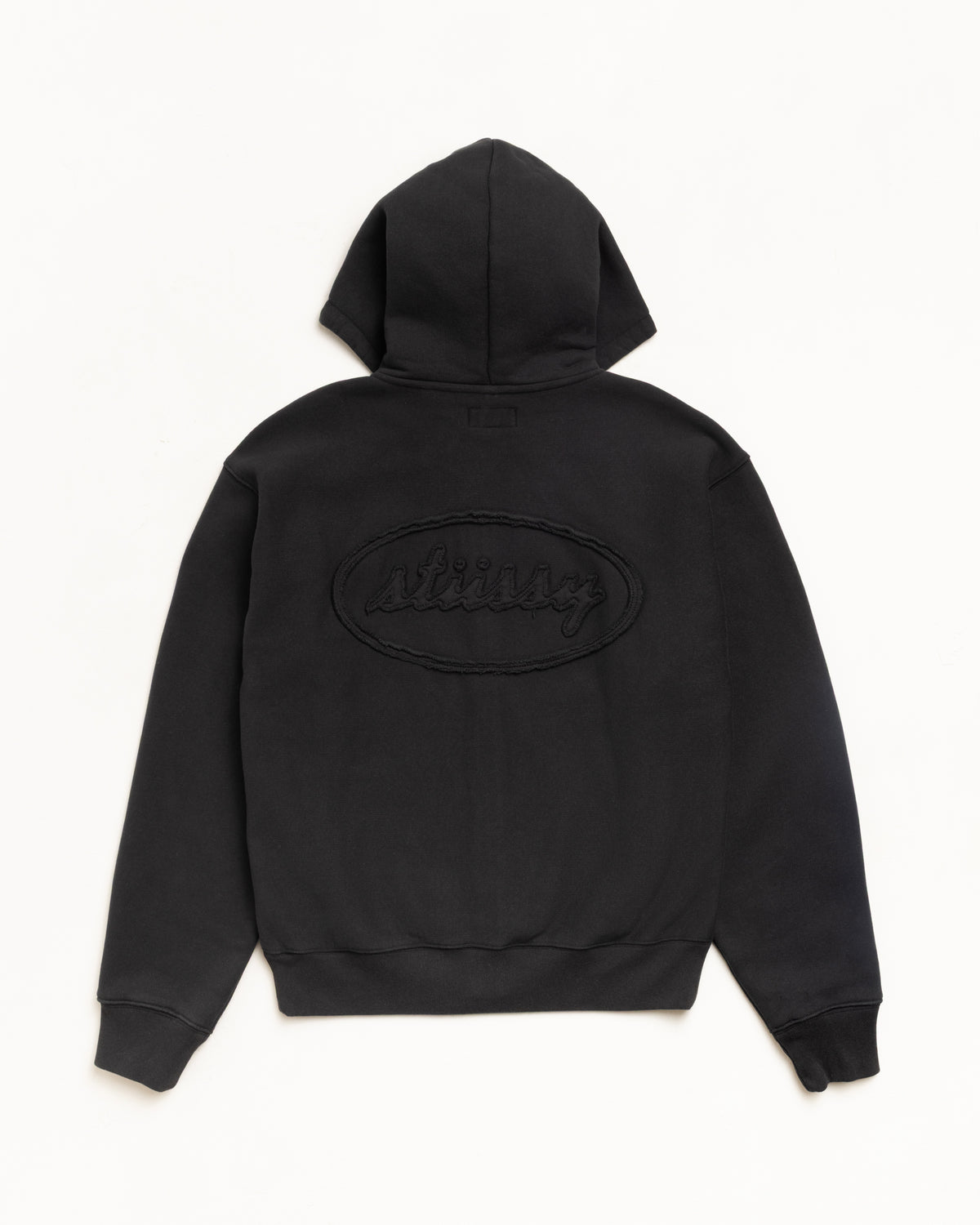 Cursive Applique Zip Hoodie – Black | Sweats | Stüssy