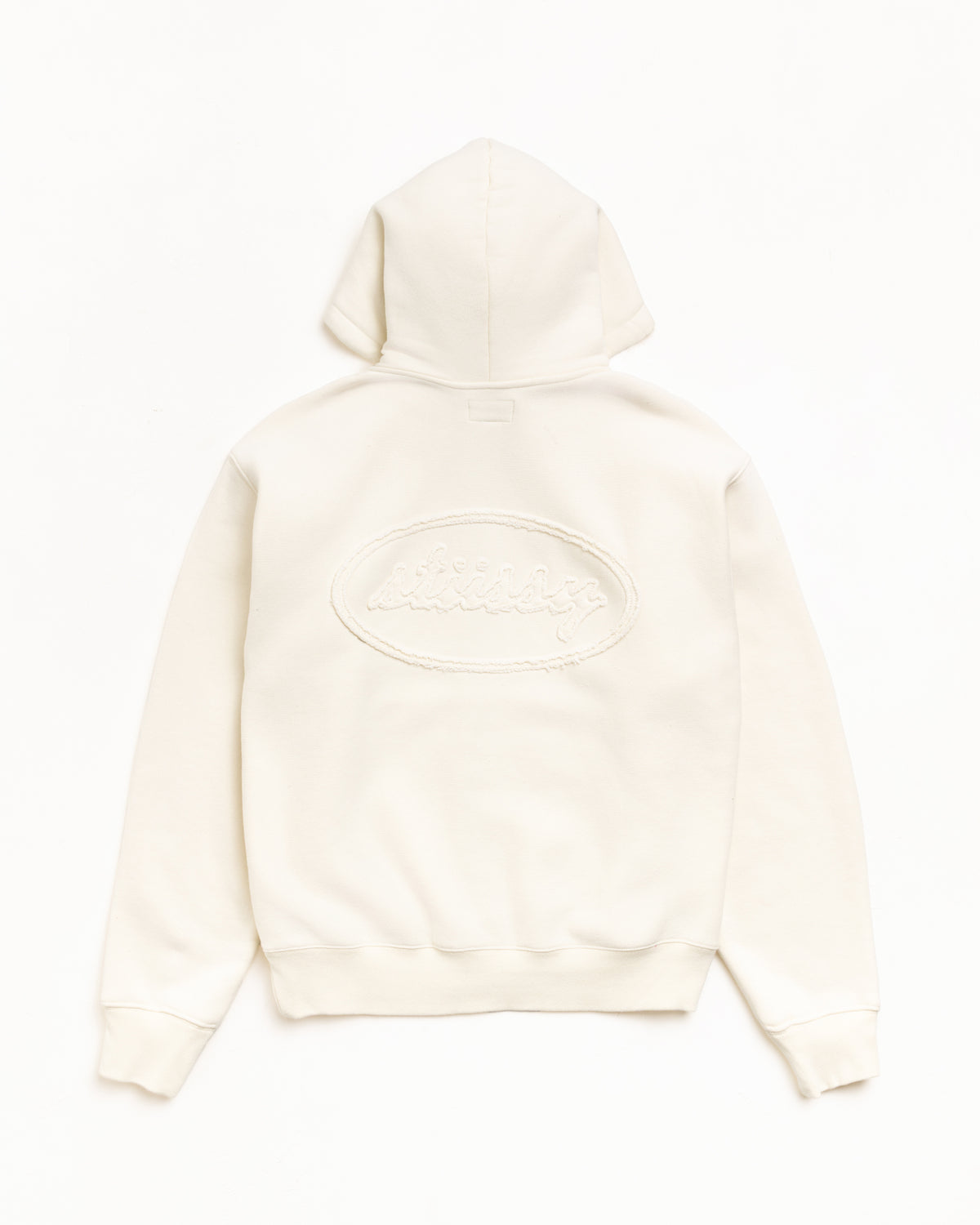 Cursive Applique Zip Hoodie – Natural | Sweats | Stüssy