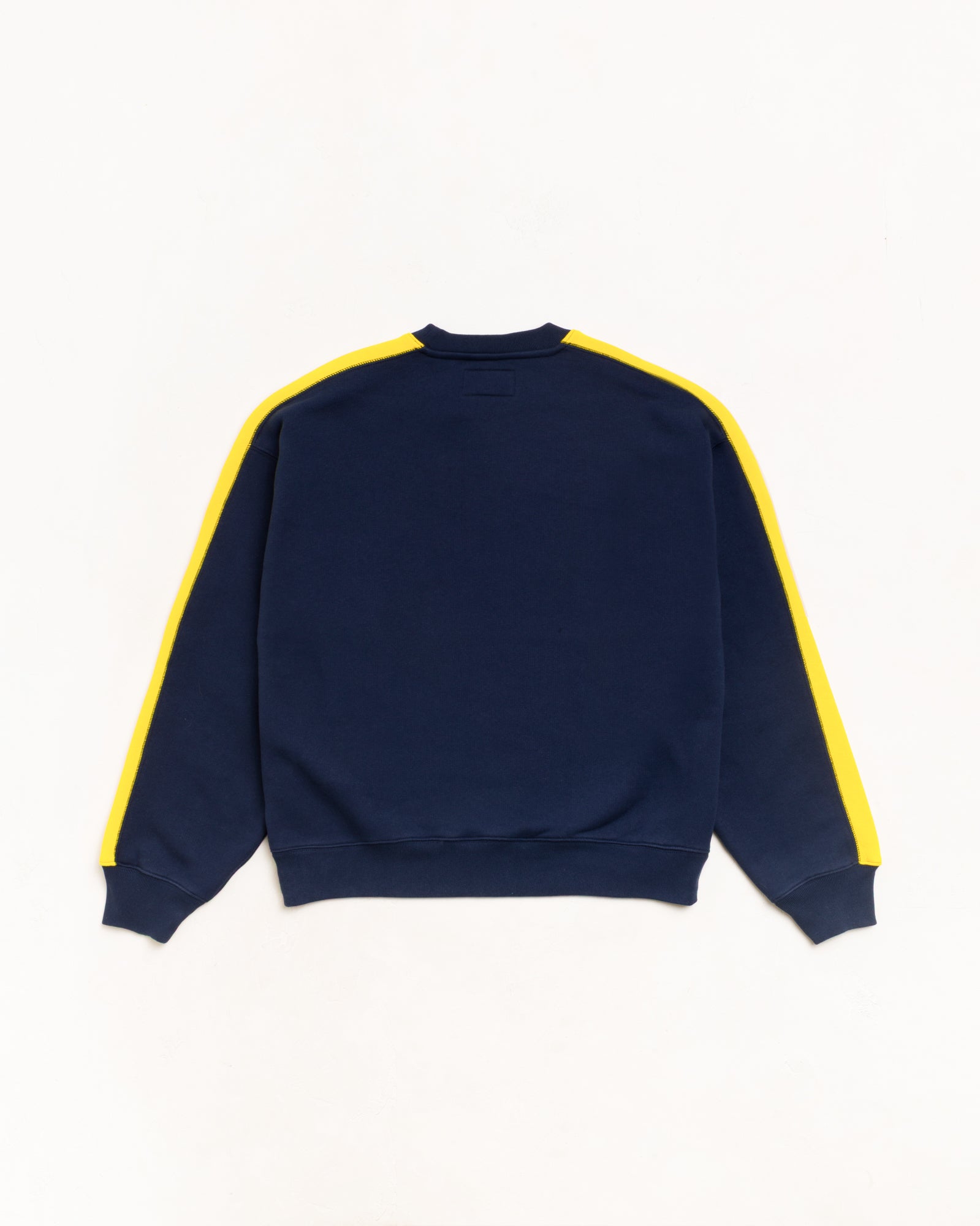 Paneled Stripe Crew Unisex Long Sleeve In Navy