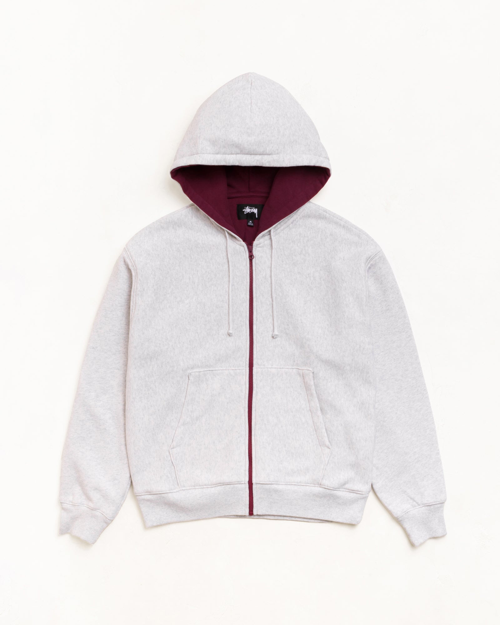 Double Faced Zip Hood Unisex Long Sleeve In Ash Heather | hero:main:collection:new-arrivals,shirts,tops-shirts,all,tees,outerwear,denim,knits,accessories,sunglasses,hoodies,sweats,mens-hoodies-sweatshirts,shorts,pants,bottoms,crew-sweats,zip-ups,swim,sweatpants,graphics,lazy-tees,swim,basic-9twenty,button-ups,shorts,cargos,denim-jeans,bottoms,bags,belts,wearables,gear,footwear,button-ups,basic-tops,jerseys,big-ol,classics,slim,jackets,all, | product-card-slider