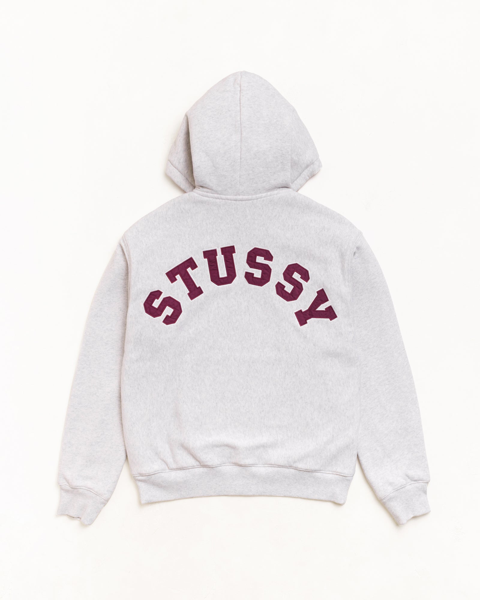 Double Faced Zip Hoodie - Ash Heather | Zip-up Fleece | Stüssy