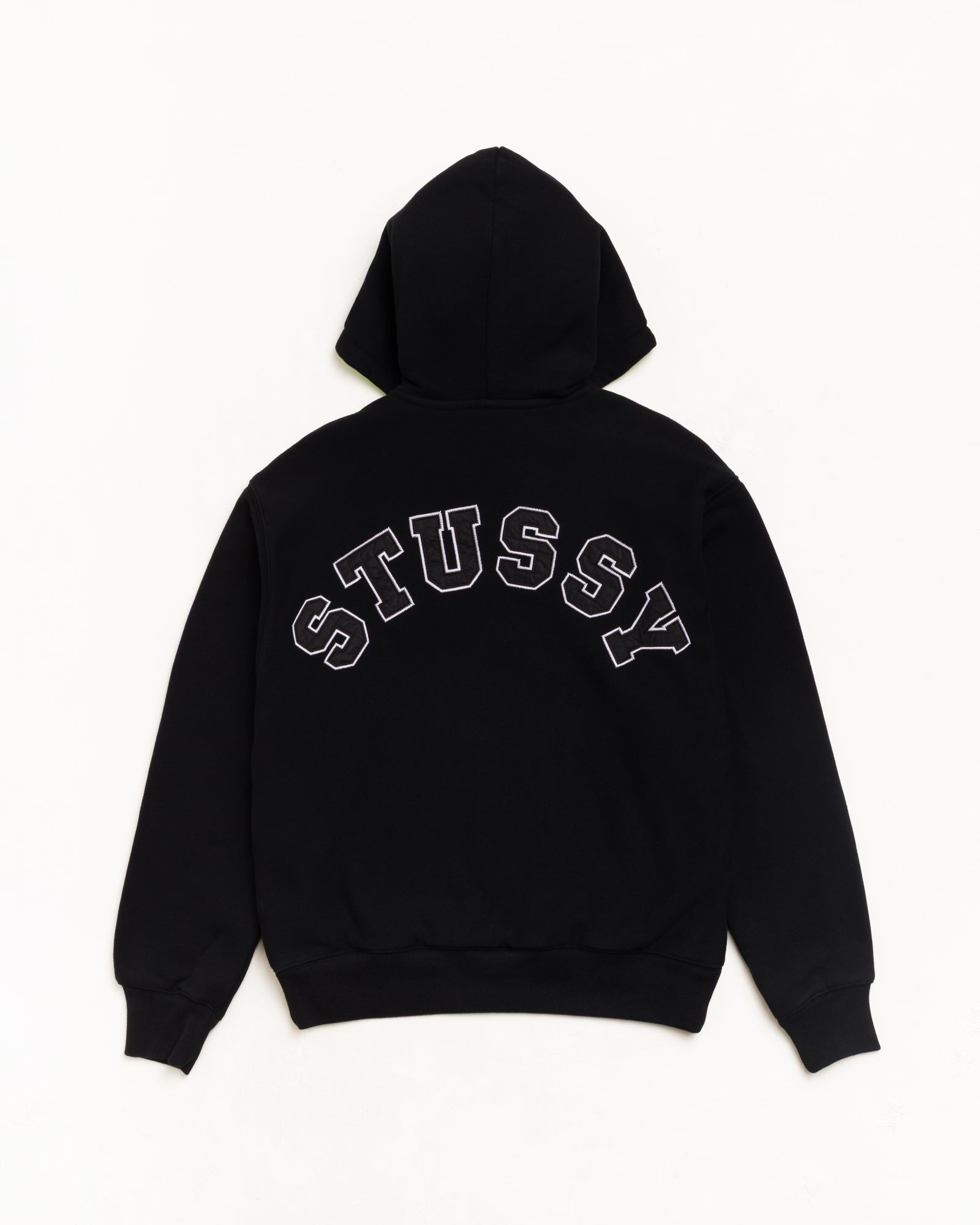 Double Faced Zip Hoodie - Black | Zip-up Fleece | Stüssy