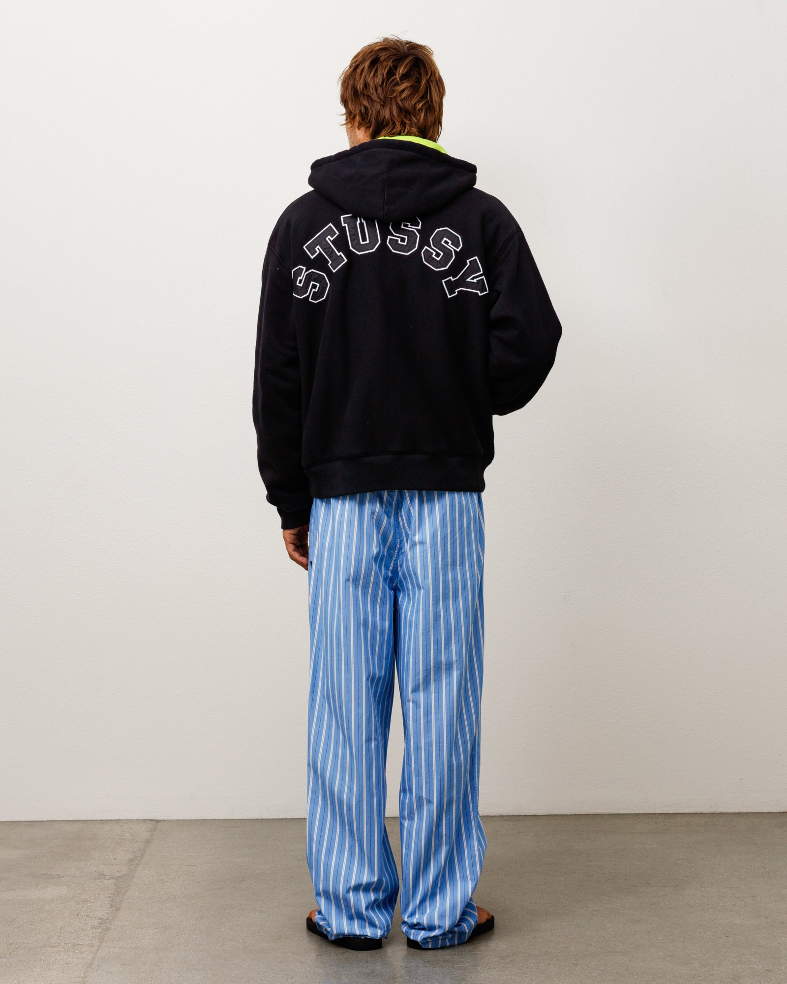 Double Faced Zip Hoodie - Black | Zip-up Fleece | Stüssy