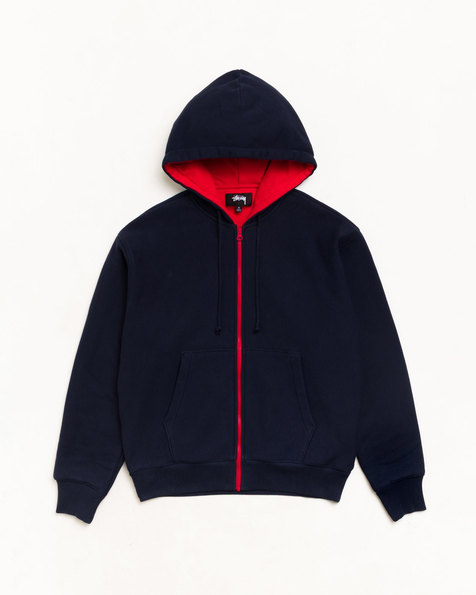 Double Faced Zip Hoodie - Navy | Zip-up Fleece | Stüssy