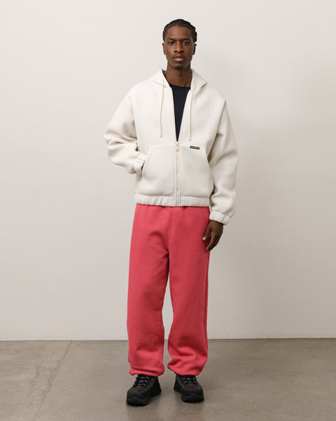 Bonded Jersey Zip Hood Unisex Long Sleeve In Bone