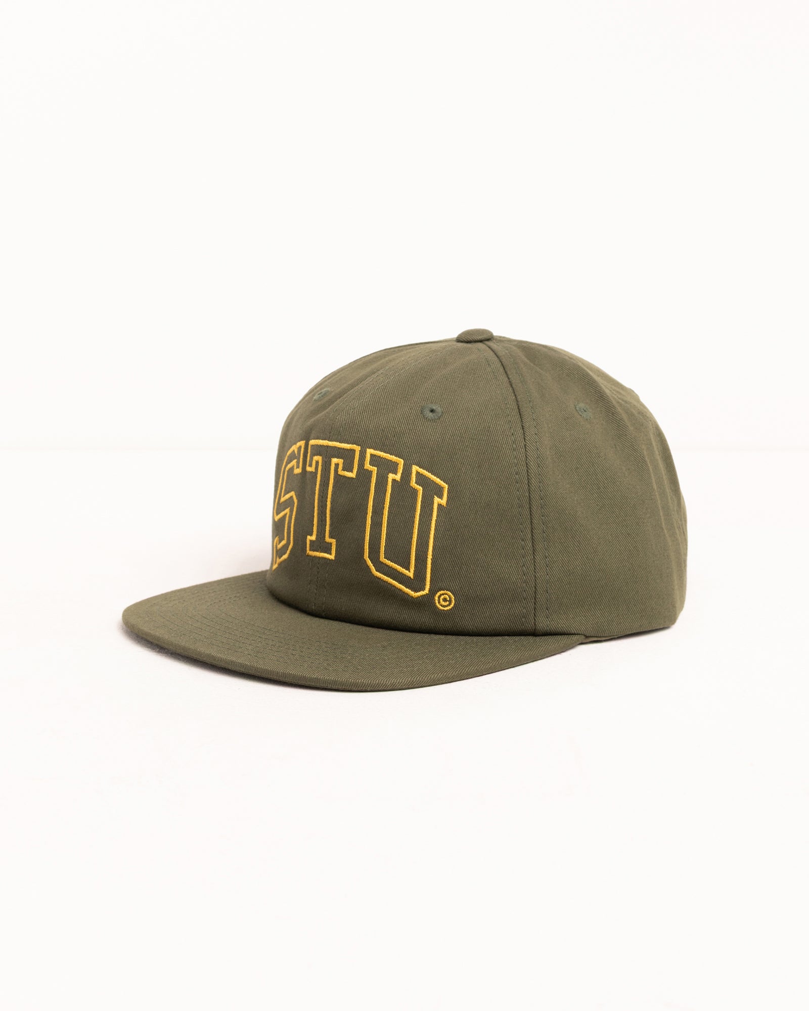 Mid-Depth Stu Arch Strapback – Olive | Headwear | Stüssy