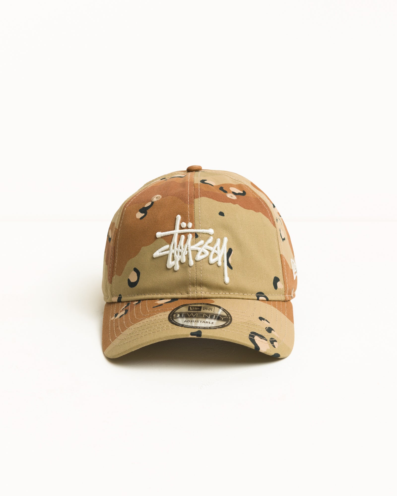 9TWENTY BASIC CAP unisex cap in Desert Camo with raised Stüssy logo