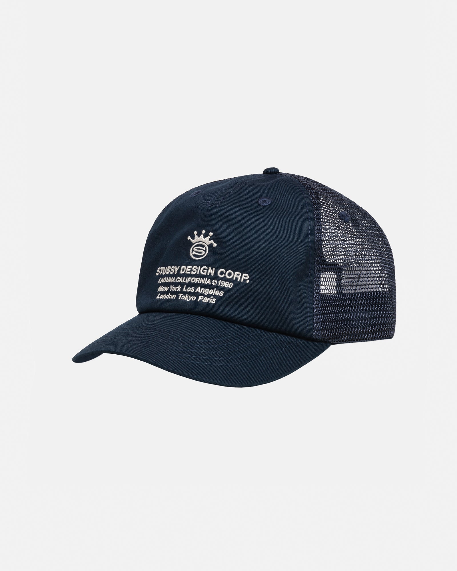 Low Profile Design Corp Trucker Snapback in navy – Stüssy