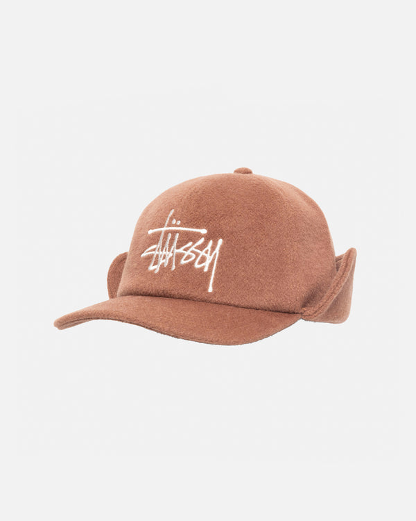 Ear Flap Wool Cap in brown Stüssy