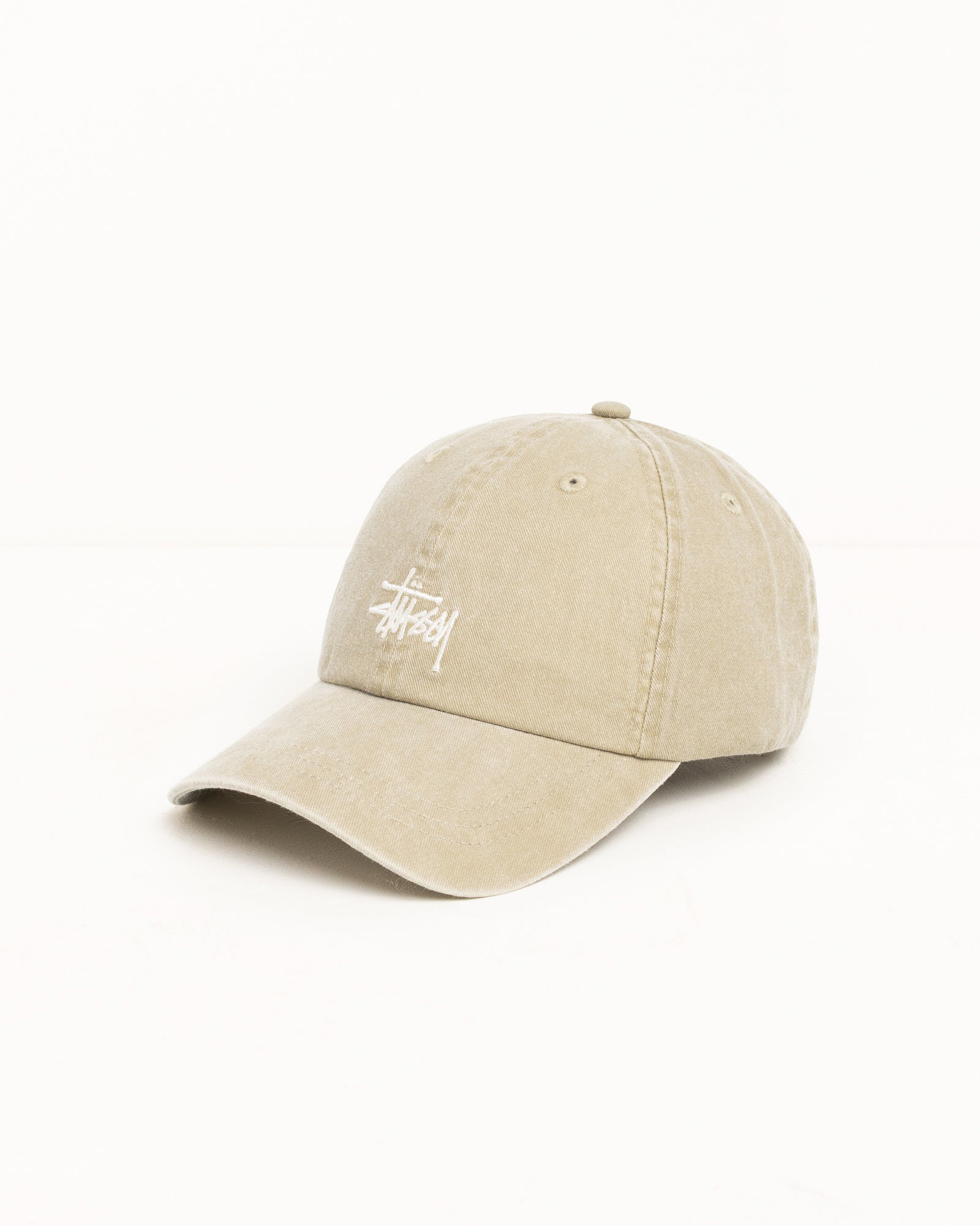 Basic Stüssy Cap Washed – Faded Tan | Headwear | Stüssy