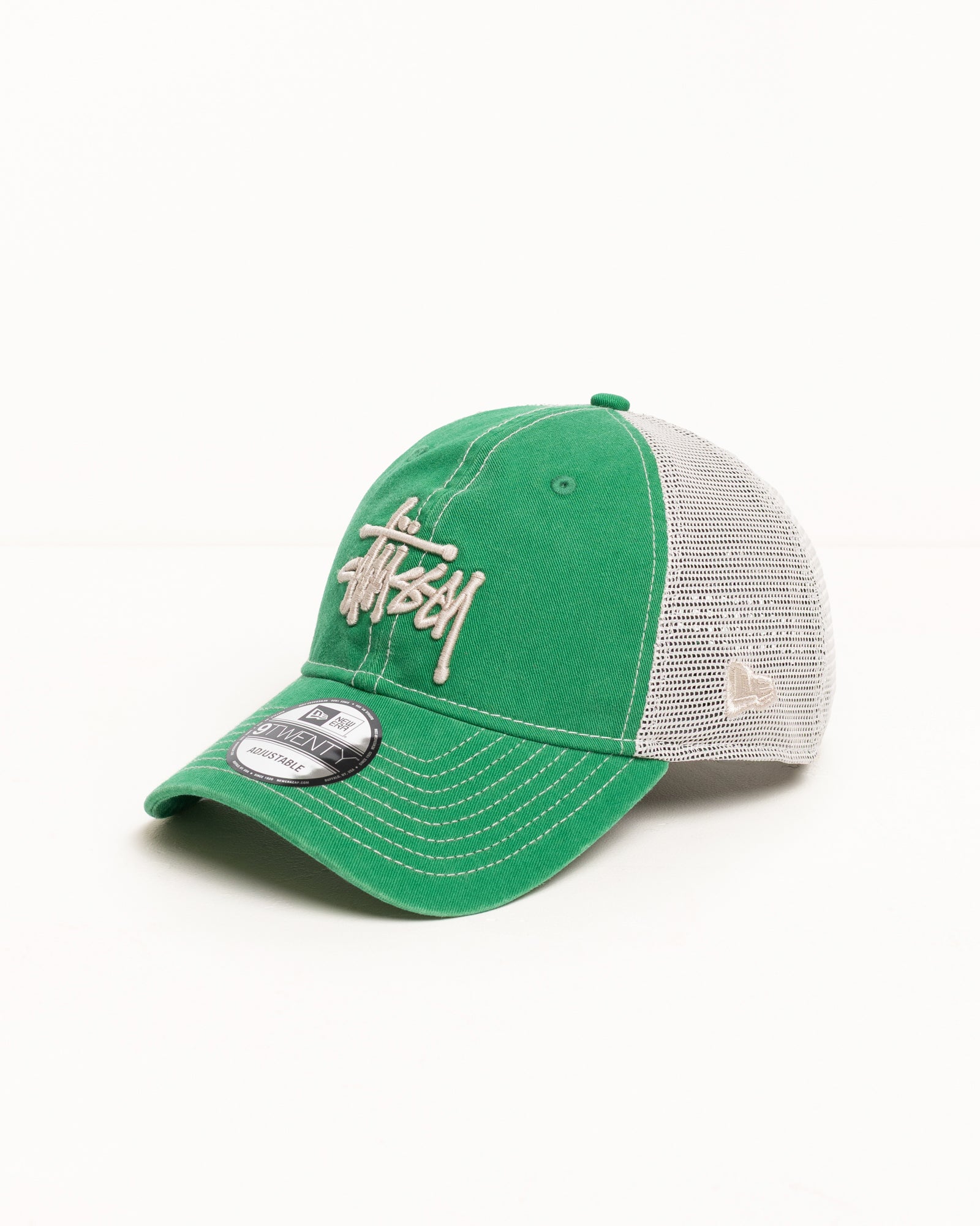 STUSSY × NEW ERA メッシュ キャップ グリーン xpv New Era 9Twenty Washed Basic Trucker – Green | Headwear | Stüssy