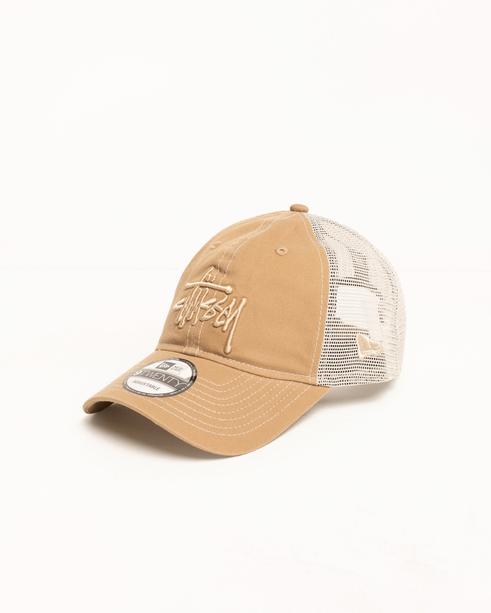New Era 9TWENTY Tonal Basic Trucker – Khaki | Headwear | Stüssy