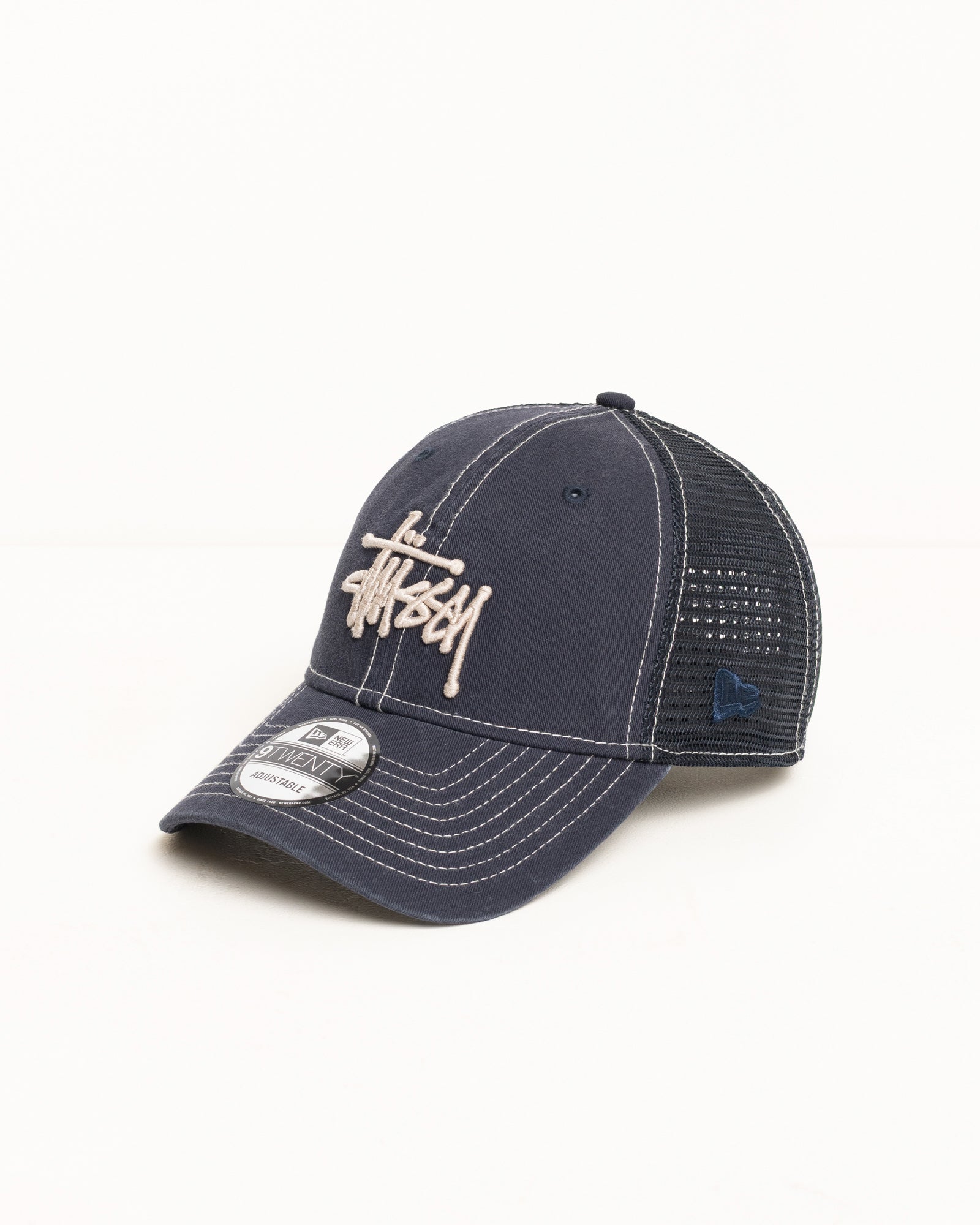 New Era 9Twenty Washed Basic Trucker – Navy | Headwear | Stüssy