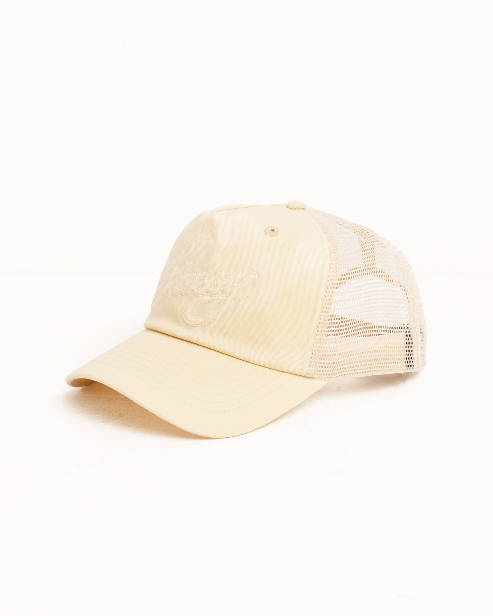 Trucker Cursive Stitch Accessories In Sand