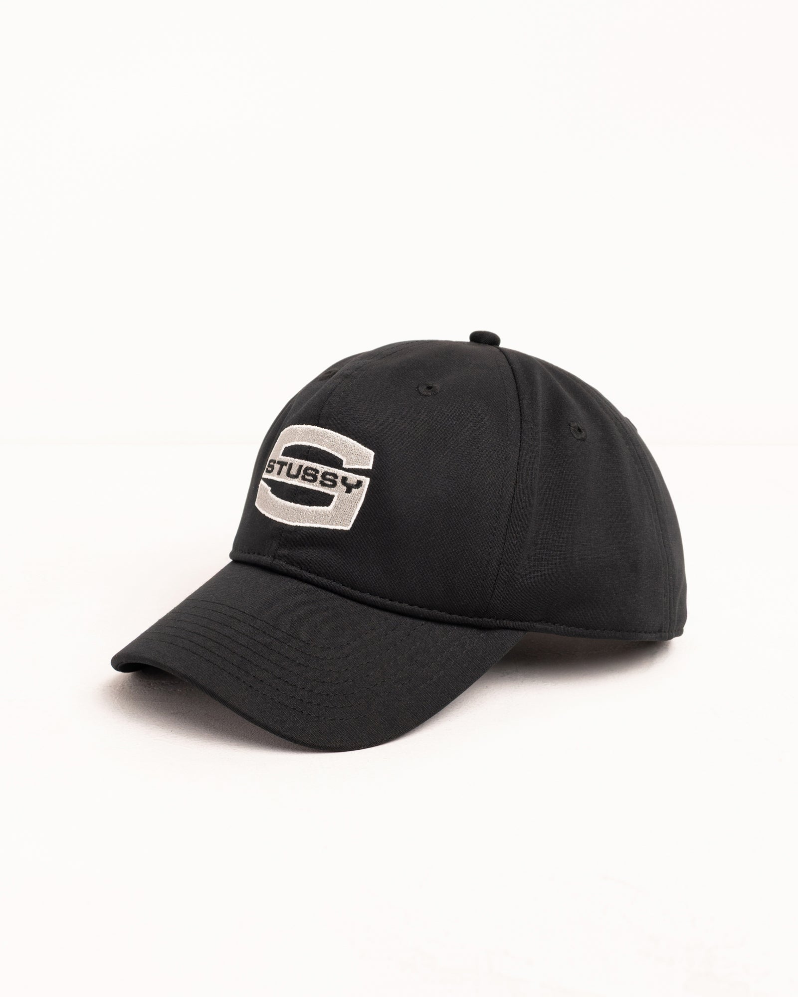 Mid-Depth Large S Snapback – Black | Headwear | Stüssy