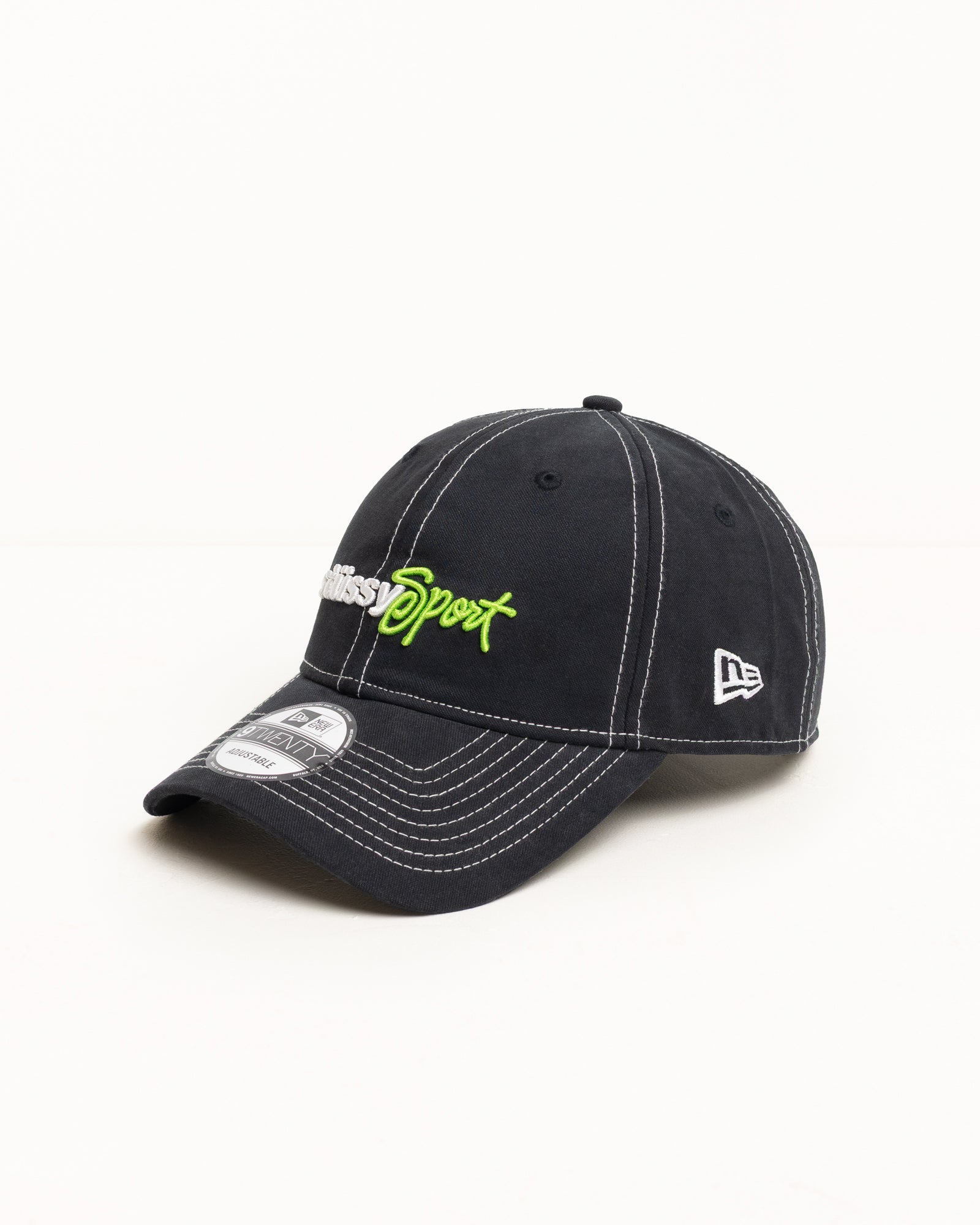 帽子 stussy newera 9twenty 6panel black New Era 9Twenty Stüssy Sport Strapback – Black | Headwear | Stüssy