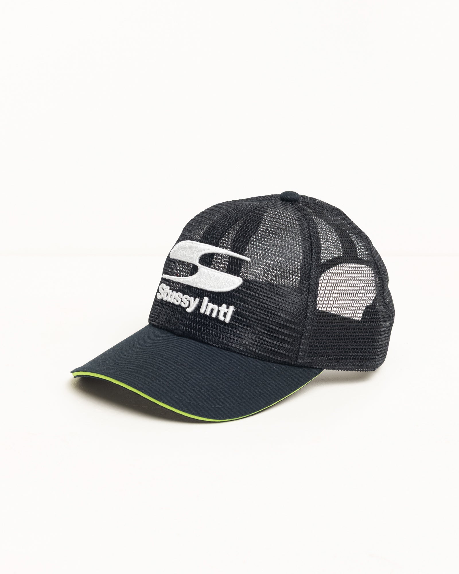 Mid-Depth Moto S Mesh Trucker – Black | Headwear | Stüssy
