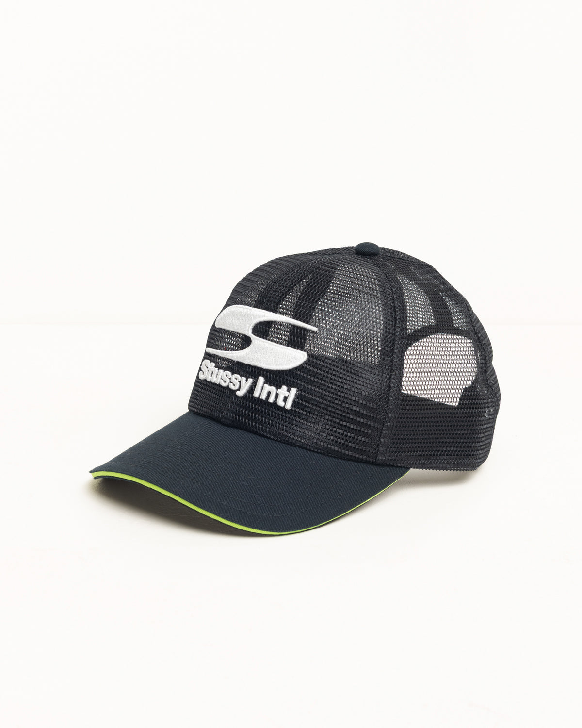 Mid-Depth Moto S Mesh Trucker – Black | Headwear | Stüssy