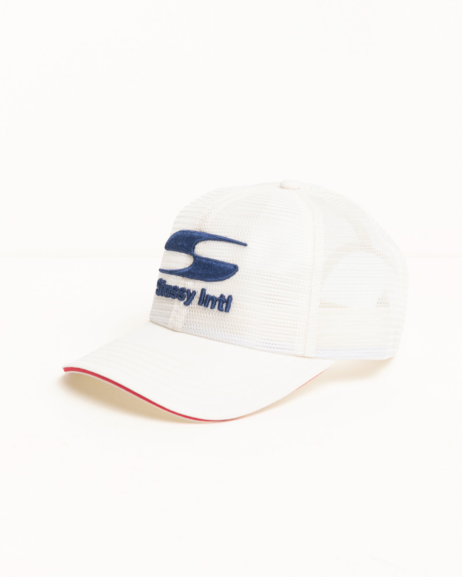 moto　Face-ステューシー Mid-Depth Moto S Mesh Trucker – Bone | Headwear | Stüssy