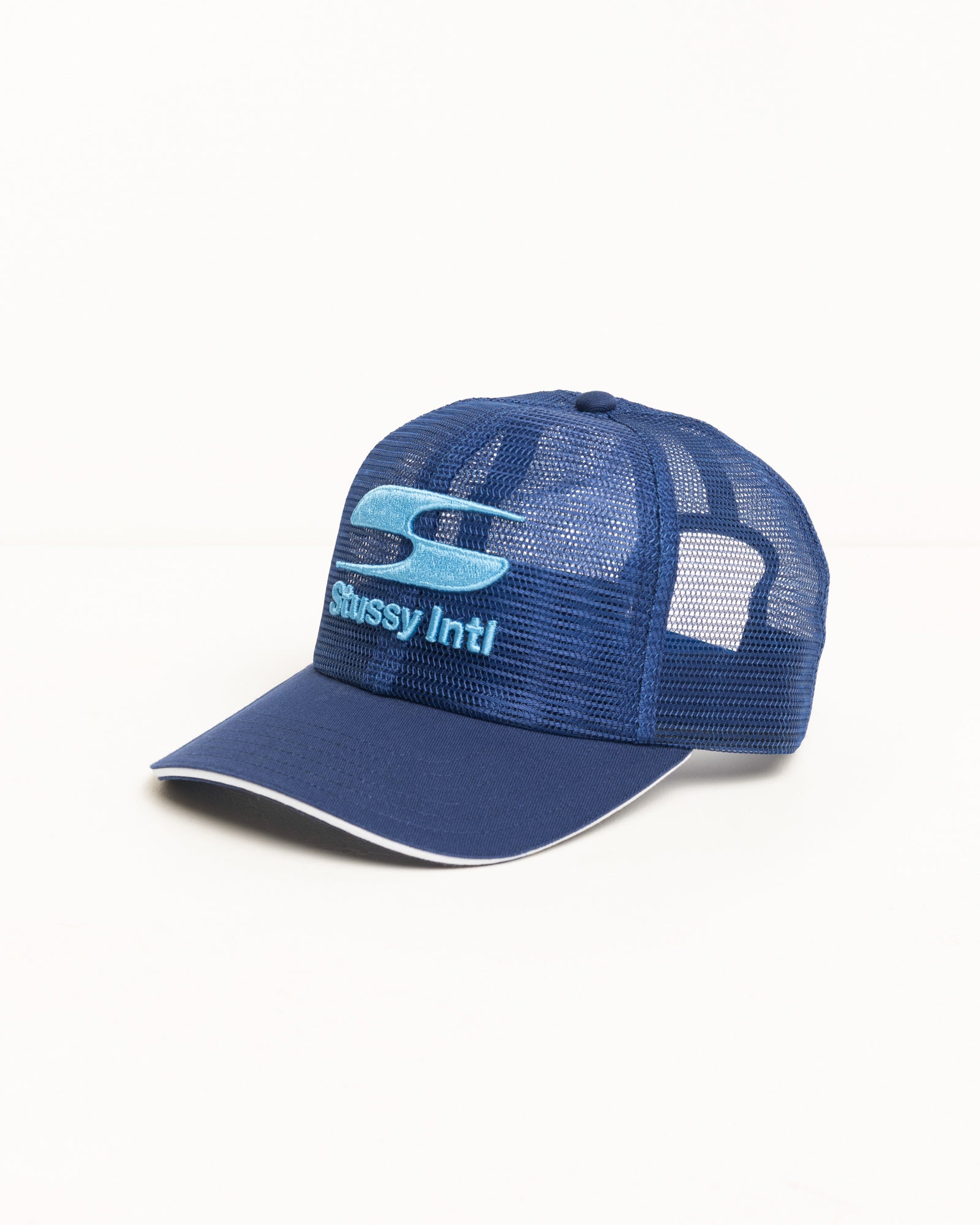 Mid-Depth Moto S Mesh Trucker – Navy | Headwear | Stüssy